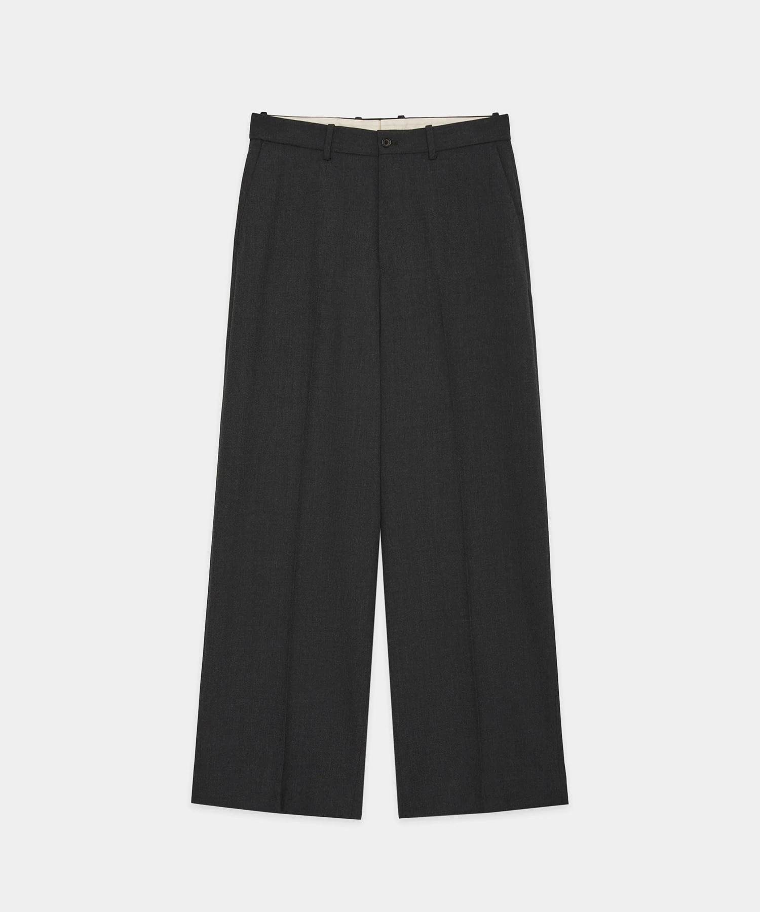 FLAT FRONT WIDE TROUSERS