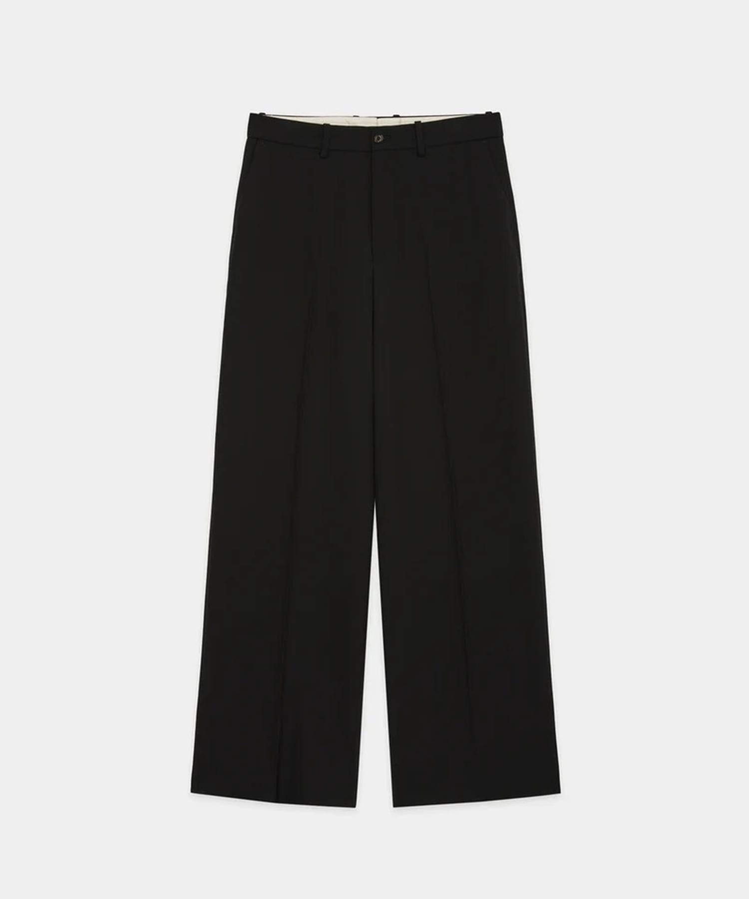 FLAT FRONT WIDE TROUSERS