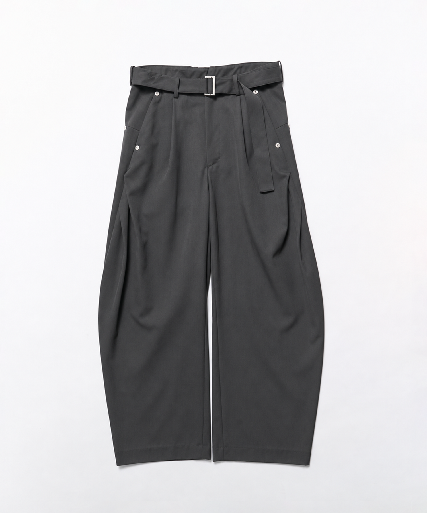 curve leg trousers belted