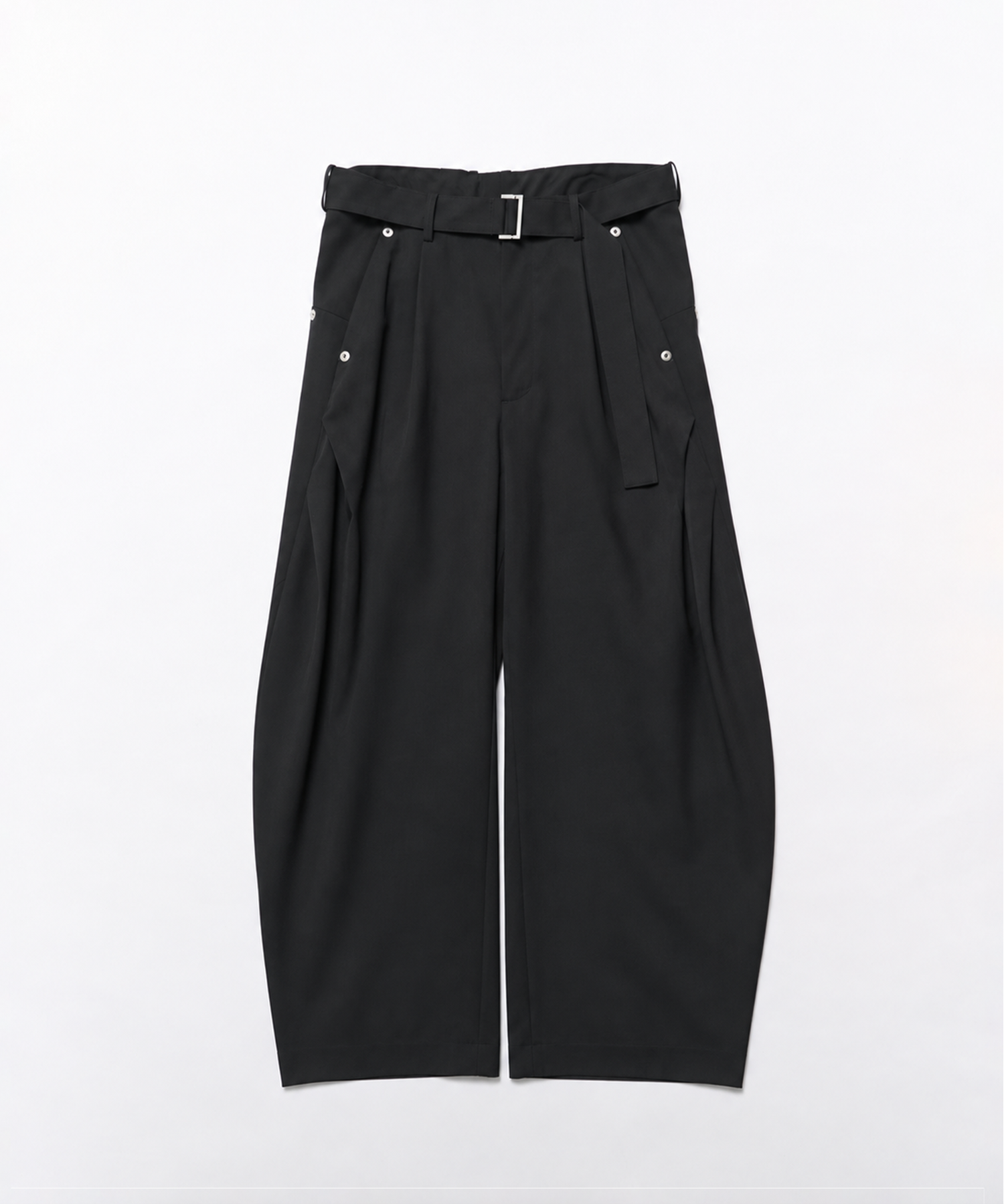curve leg trousers belted