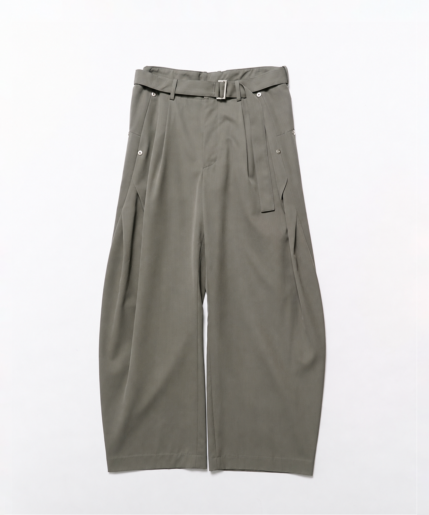 curve leg trousers belted