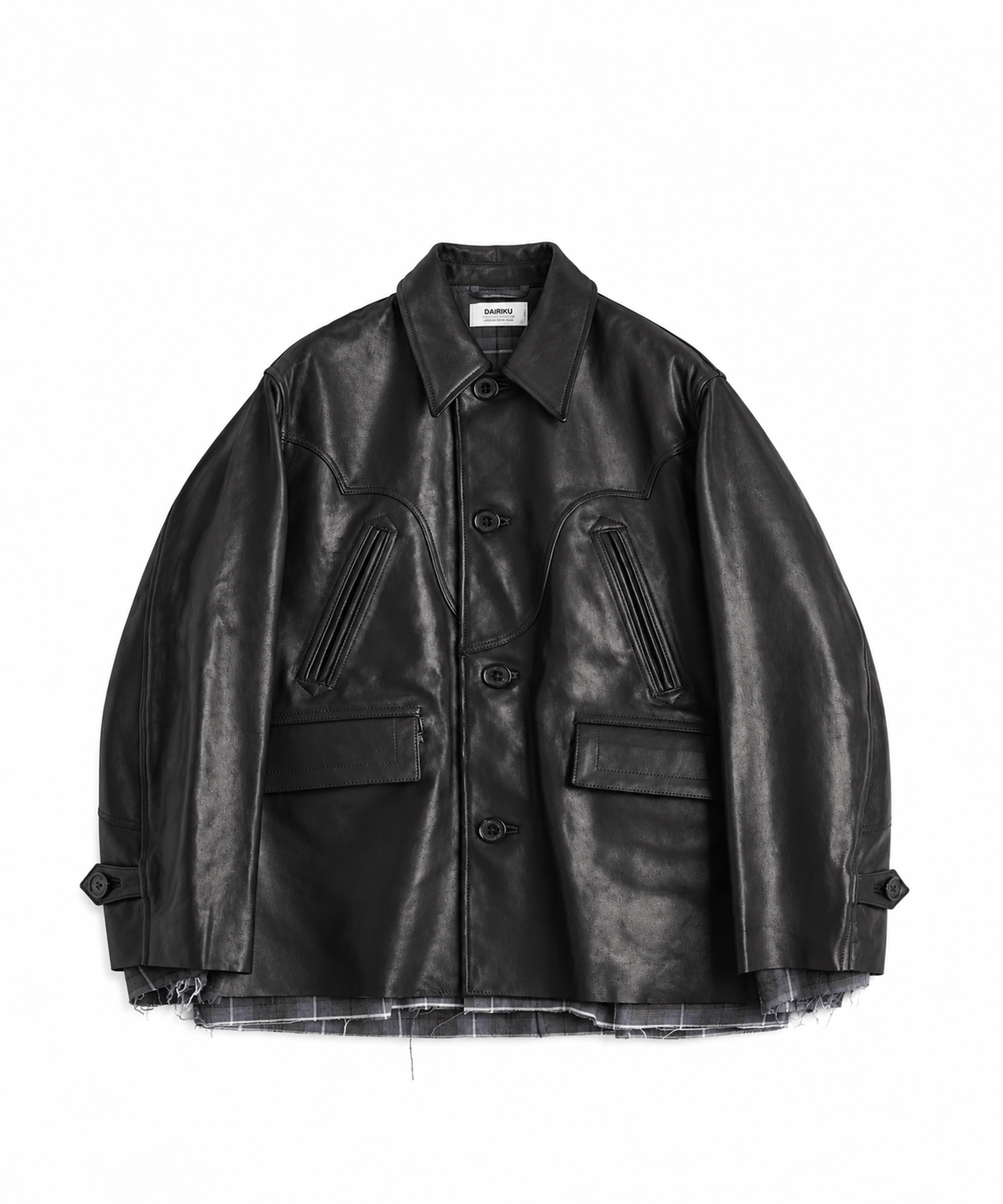 Shinig Collar Leather Jacket