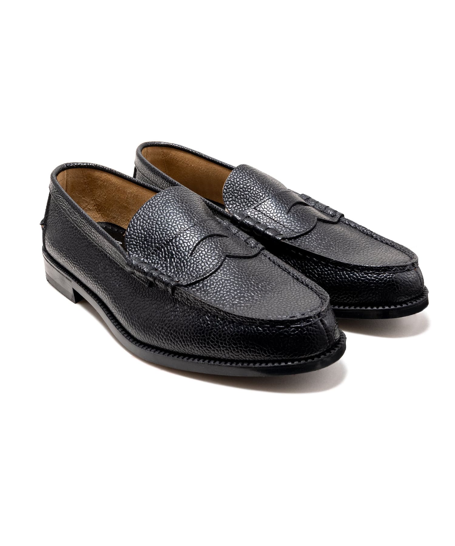 EMBOSSED LOAFERS BLACK SCOTCH GRAIN