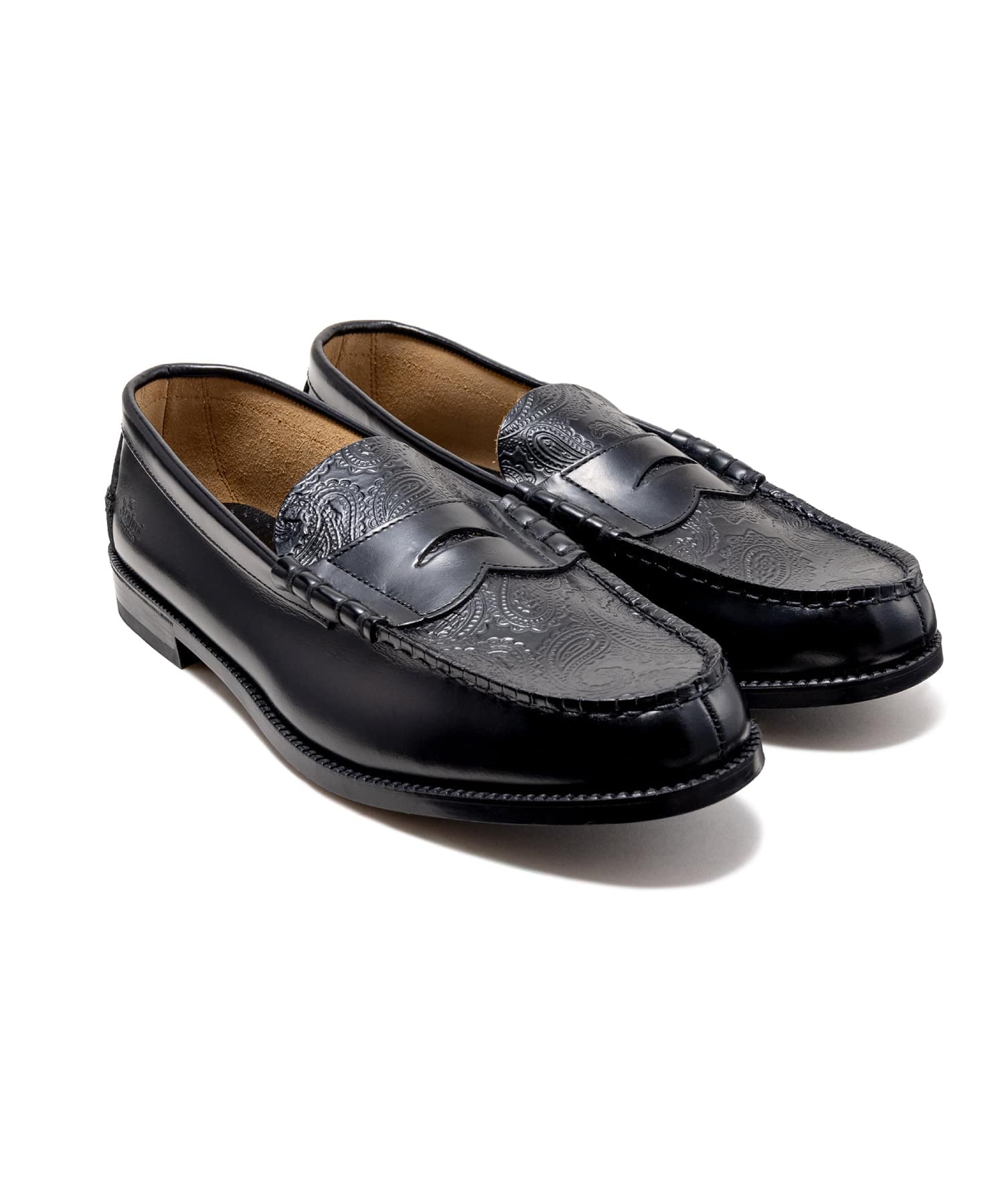 EMBOSSED LOAFERS BLACK BLACK PAISLEY