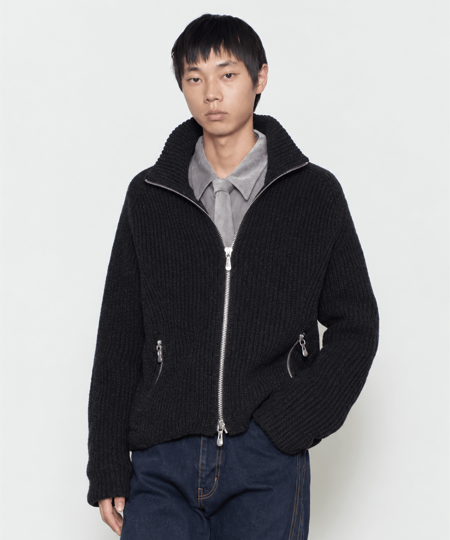 DRIVERS ZIP UP SWEATER
