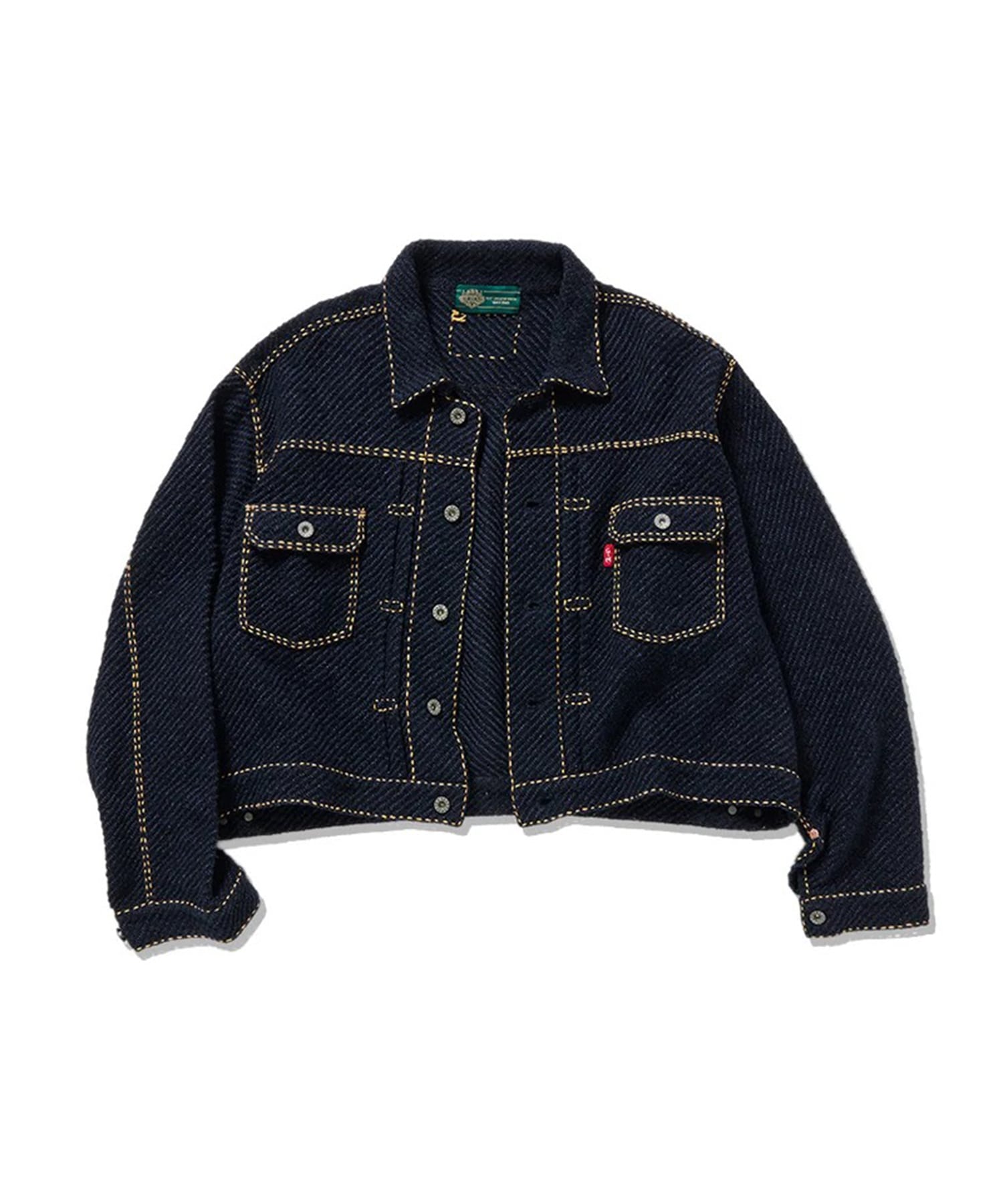 Hand Stitched Rigid Denim Knit Jacket