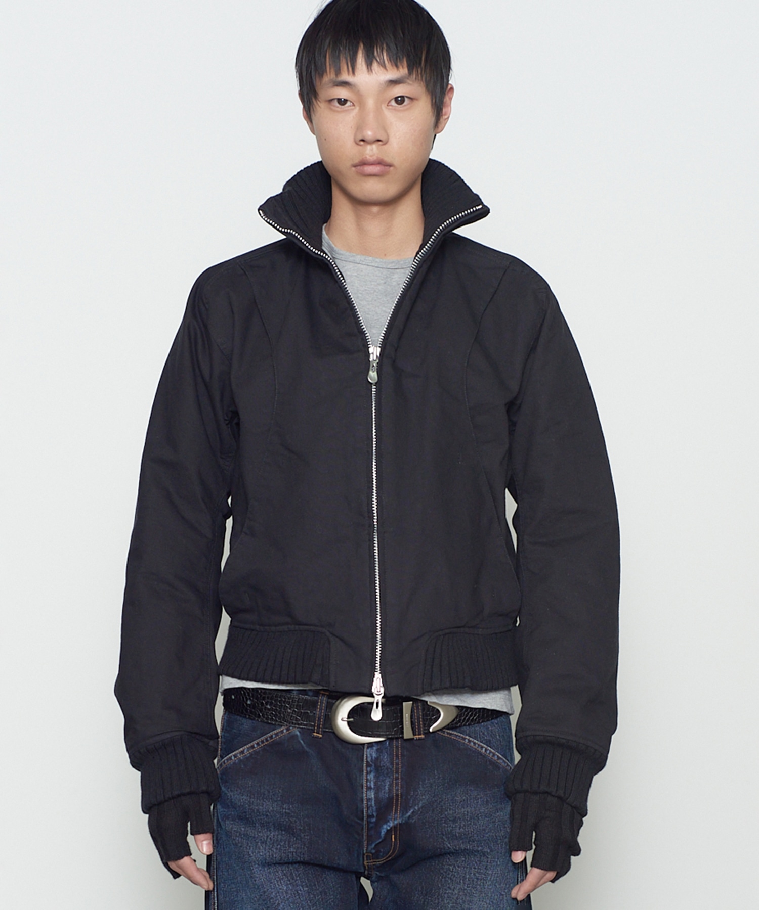 STAND COLLAR BOMBER JACKET
