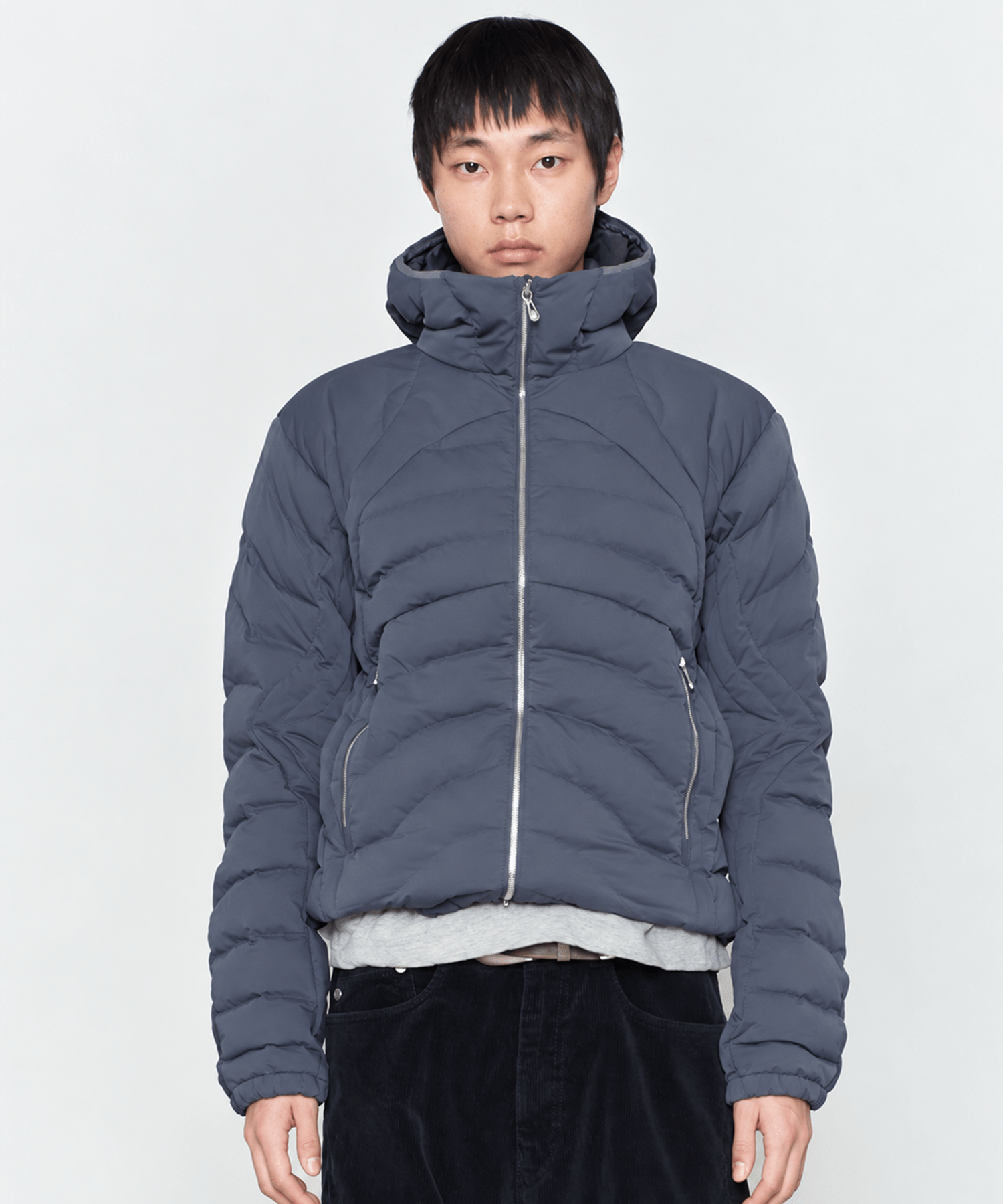 PANELLED HOODED PUFFER JACKET