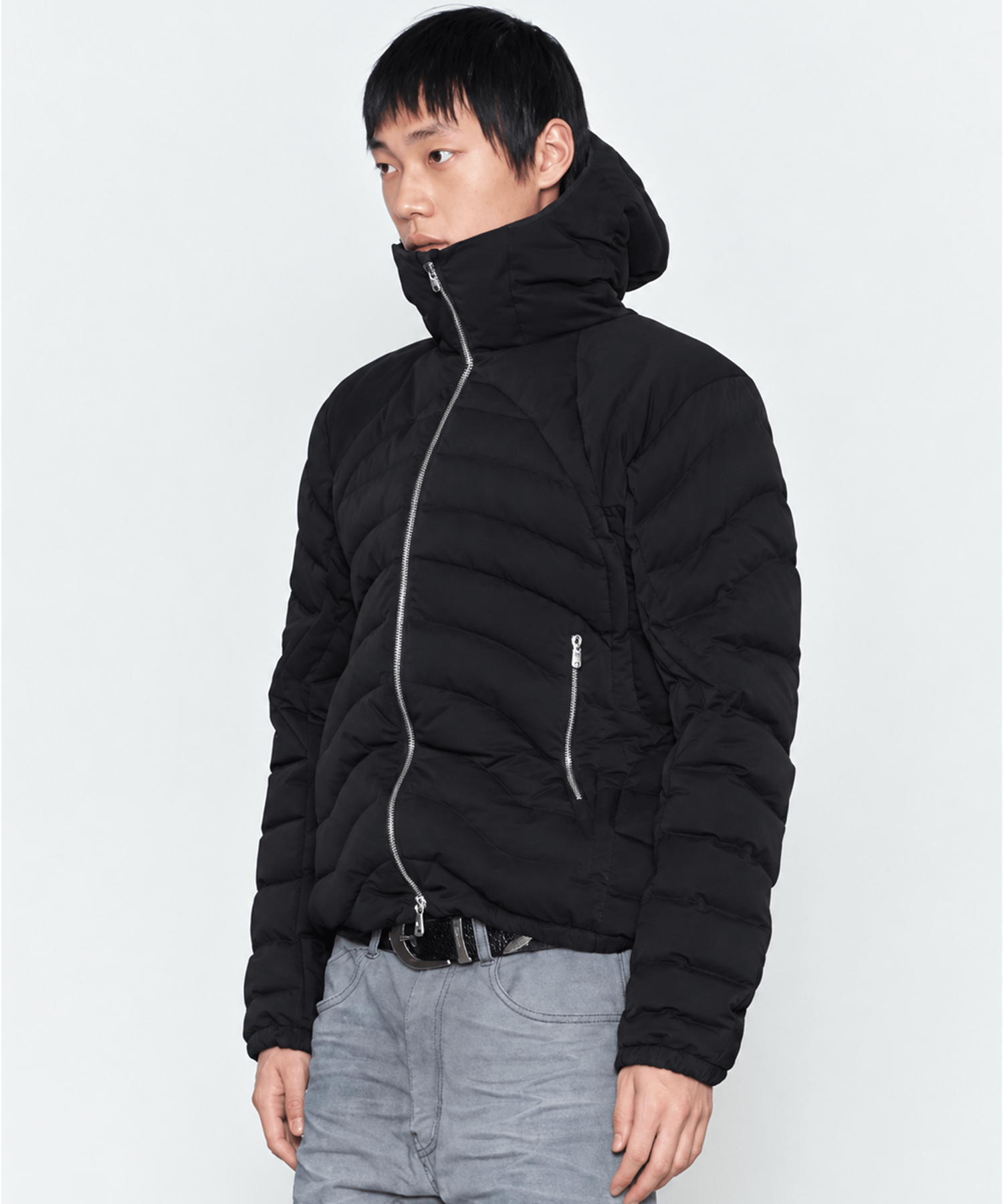 PANELLED HOODED PUFFER JACKET