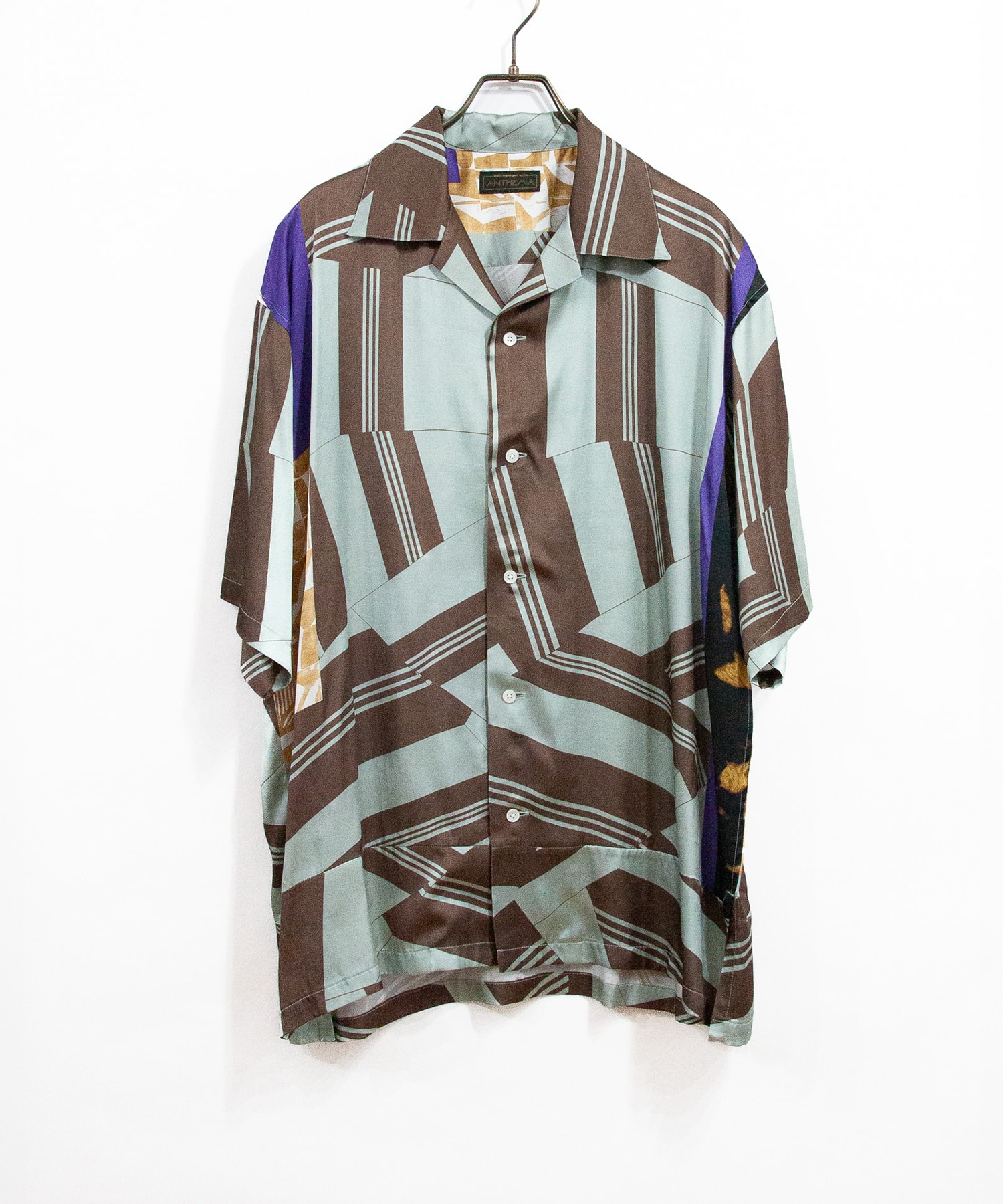 COLLAGE PRINTED BACK OPEN TOPS