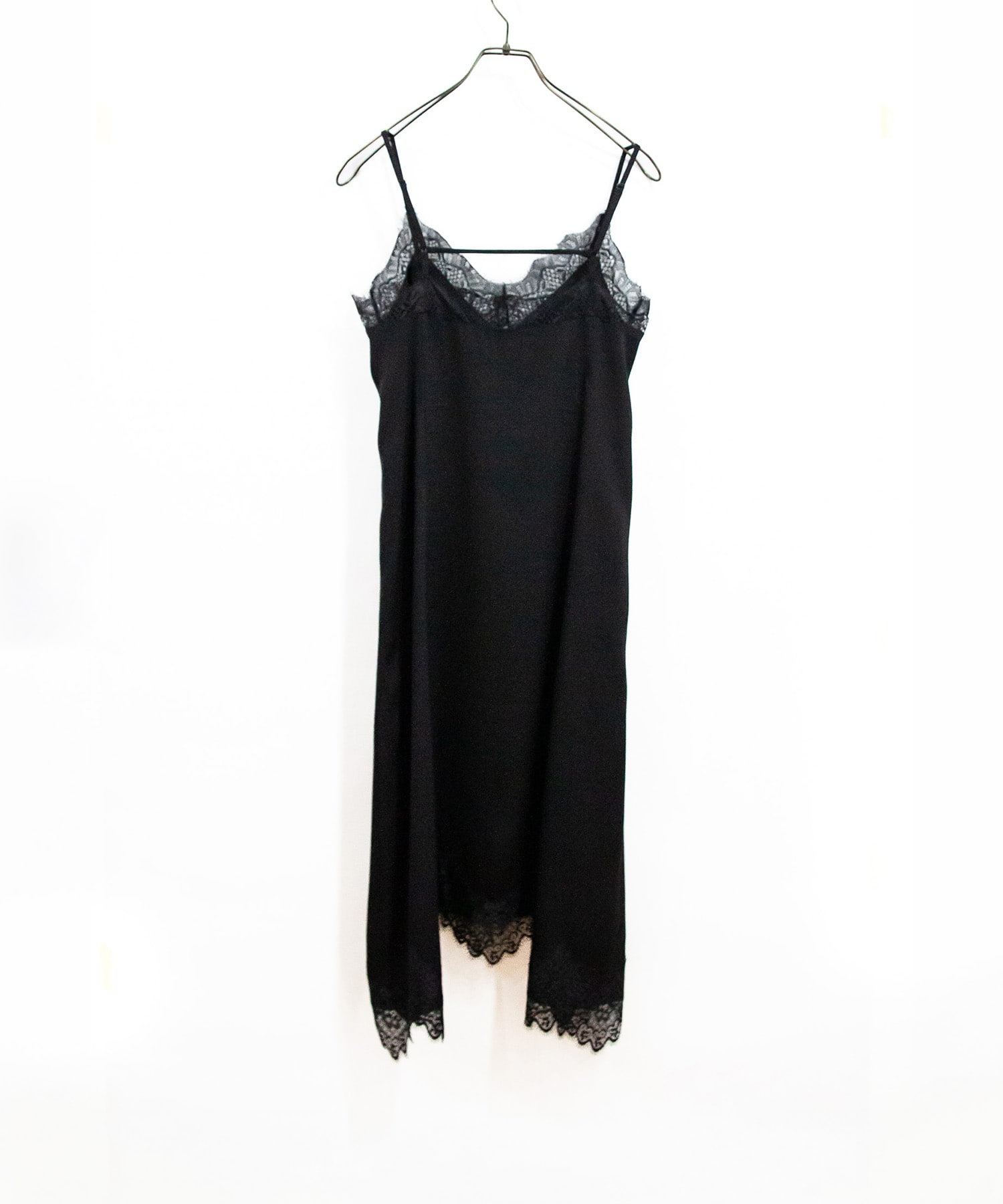 SATIN UNEVEN HEM DRESS