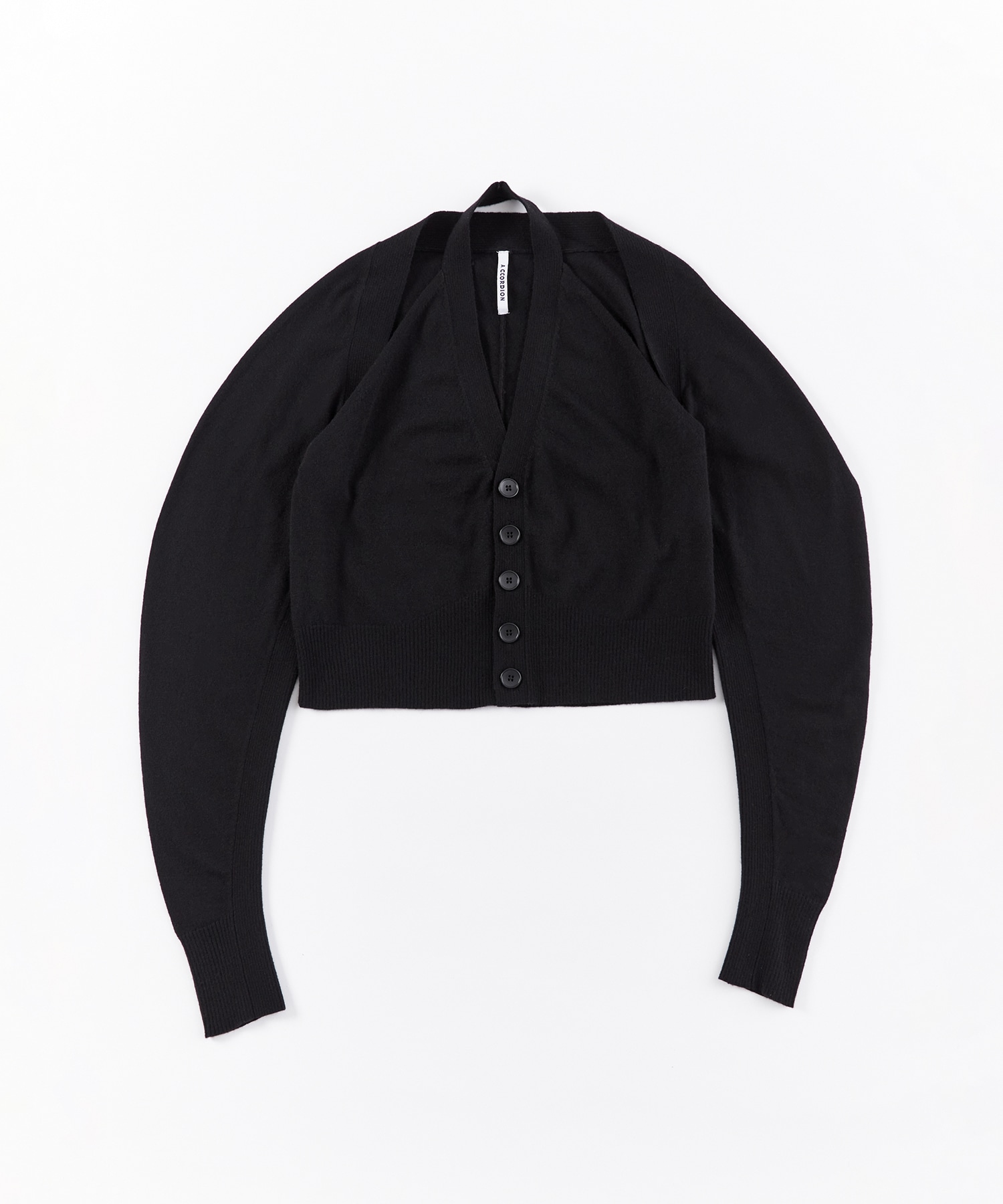 RIB SWITCHING SHORT CARDIGAN