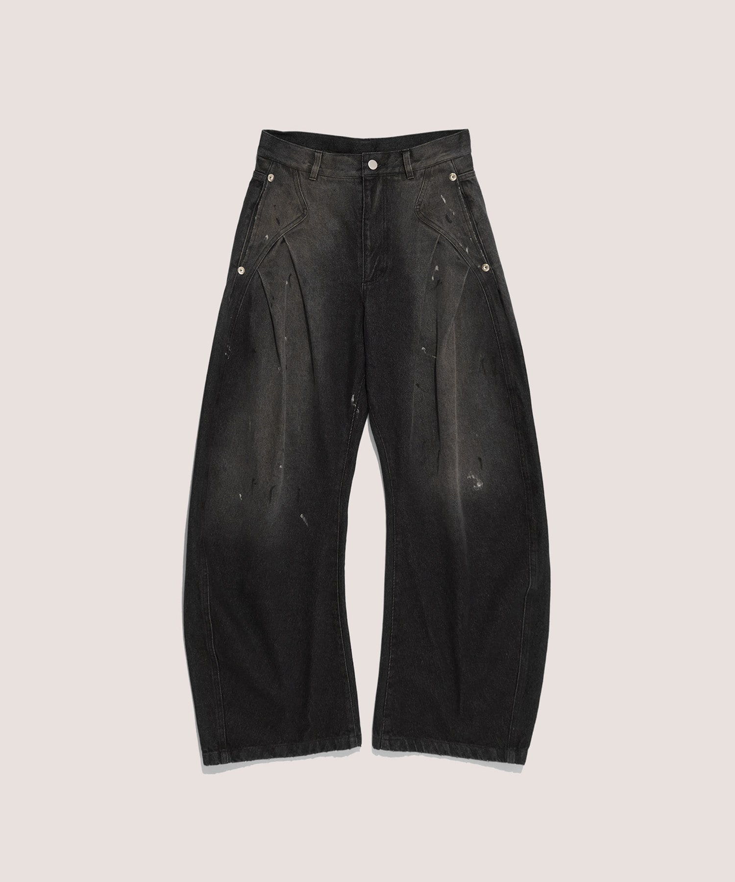 DARK WASH CURVED DENIM