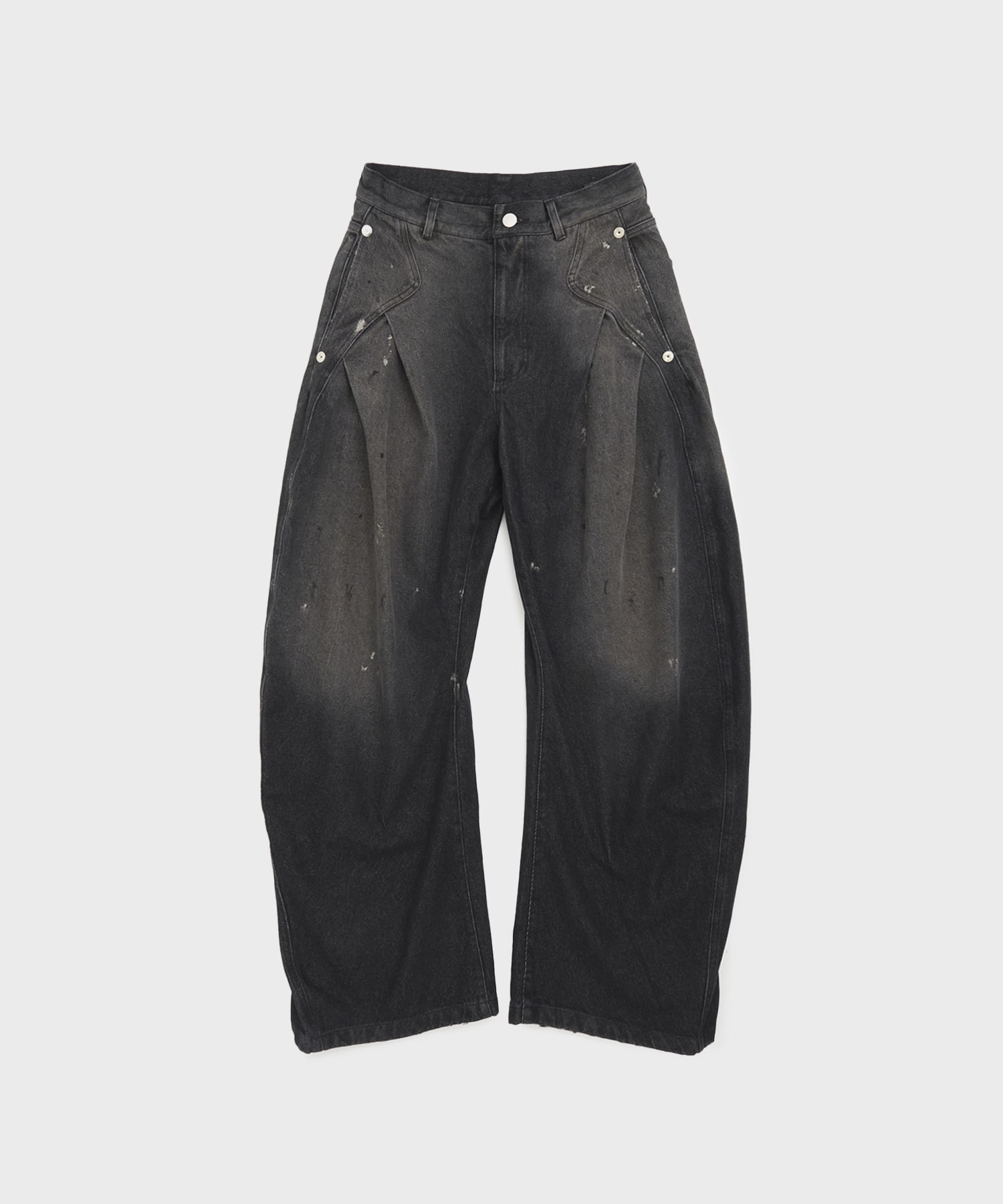 DARK WASH CURVED DENIM