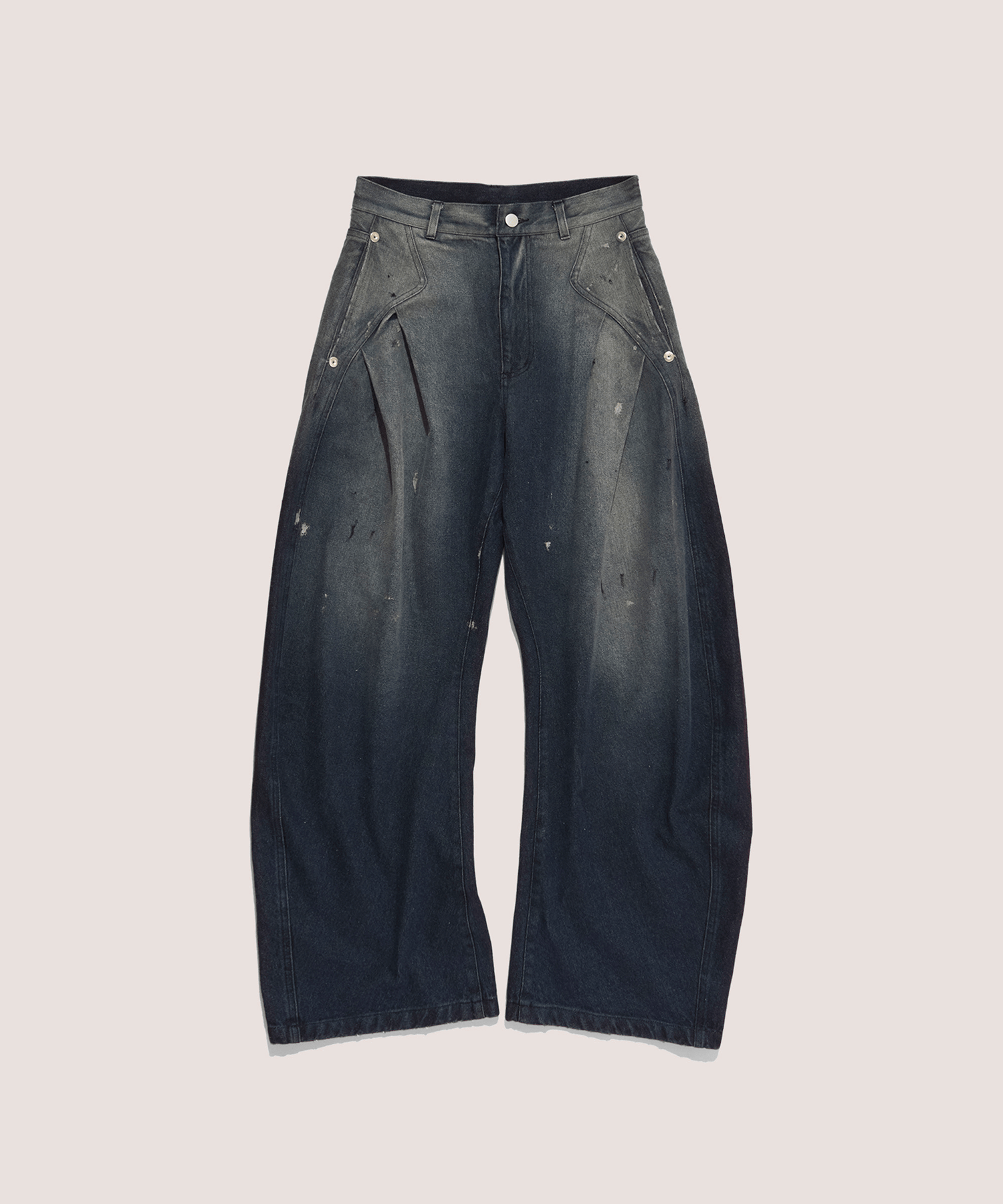 DARK WASH CURVED DENIM