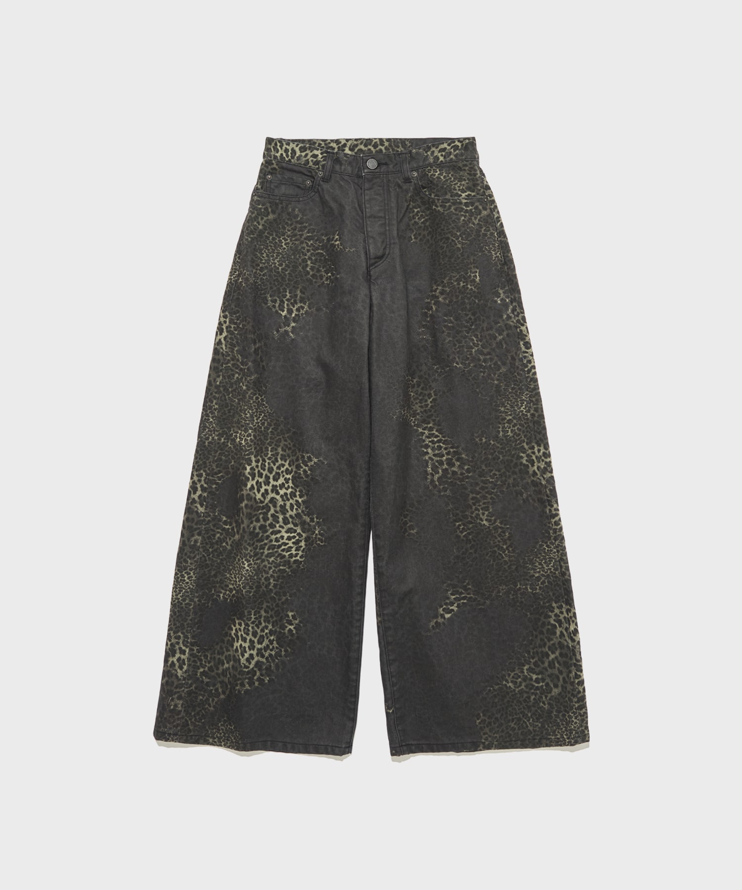 MIX TURE DENIM WIDE 5-POCKET PANTS