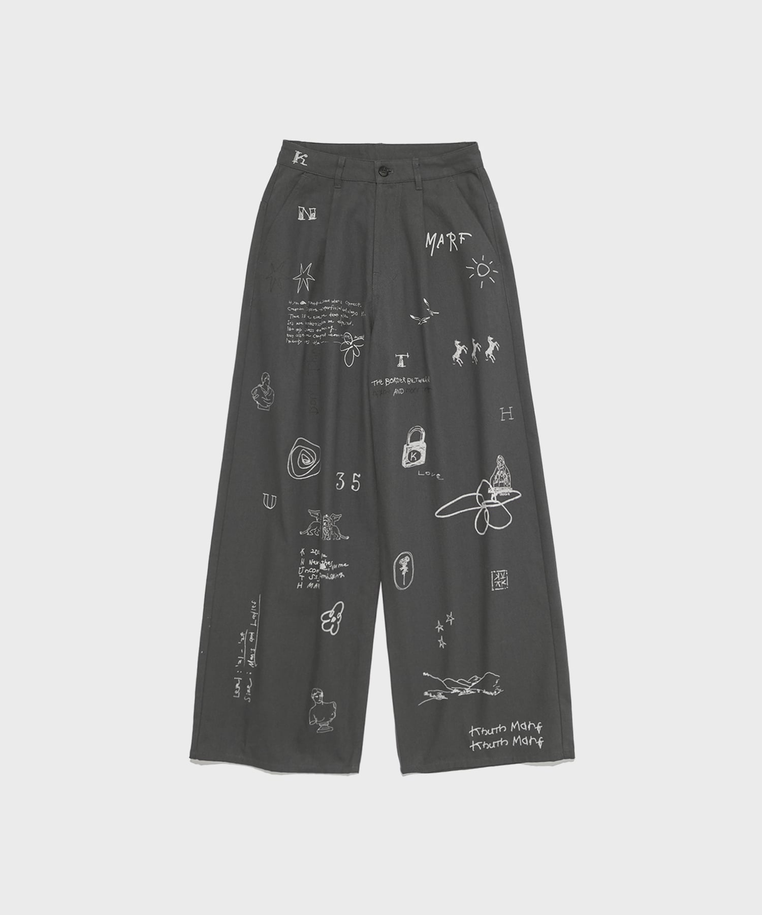 別注 high waist tattoo pants