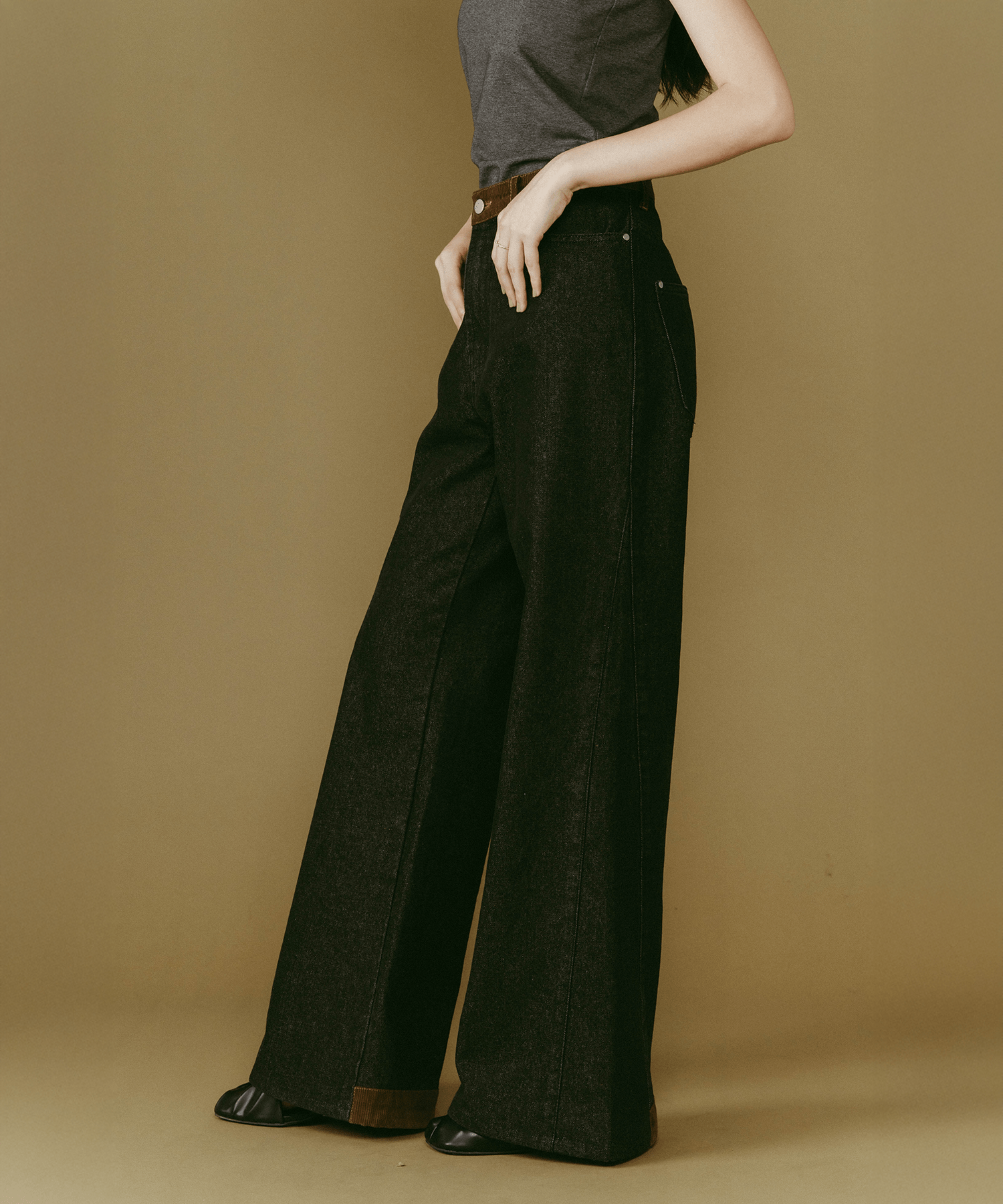 denim baggy pants