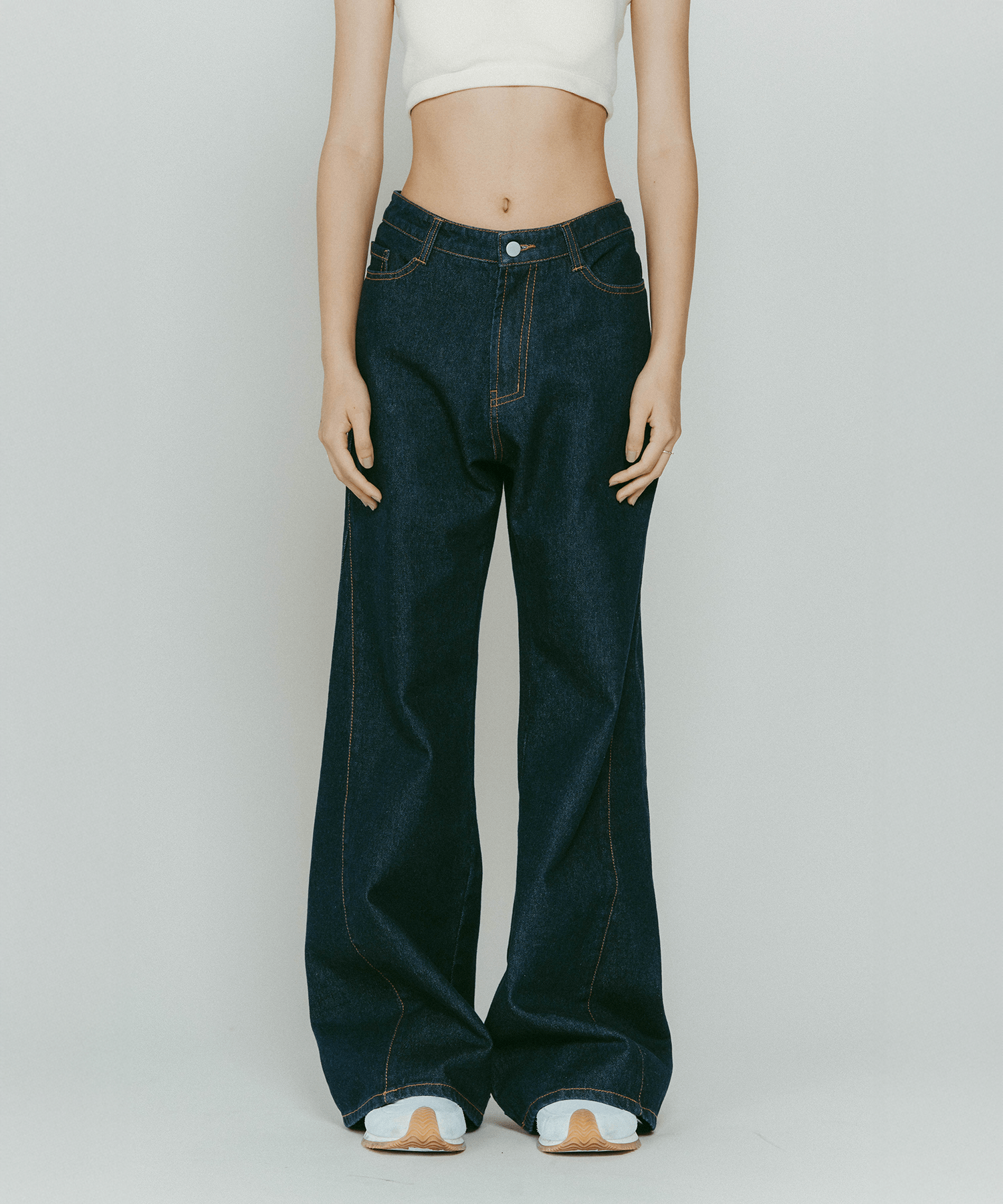 denim baggy pants