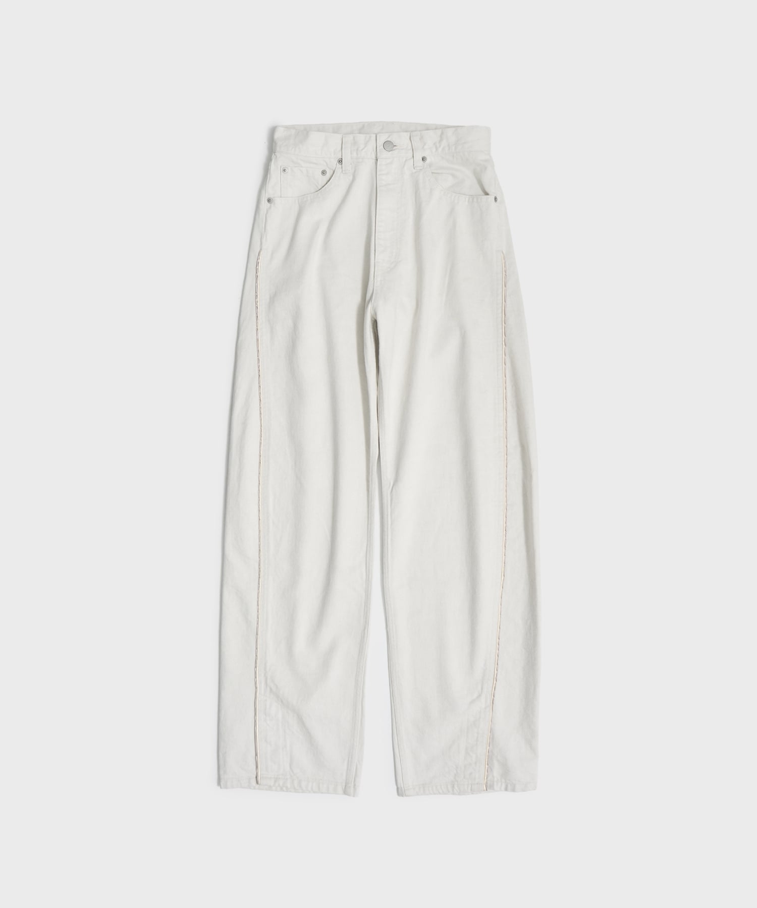 TWIST LINE WASHED STRAIGHT DENIM