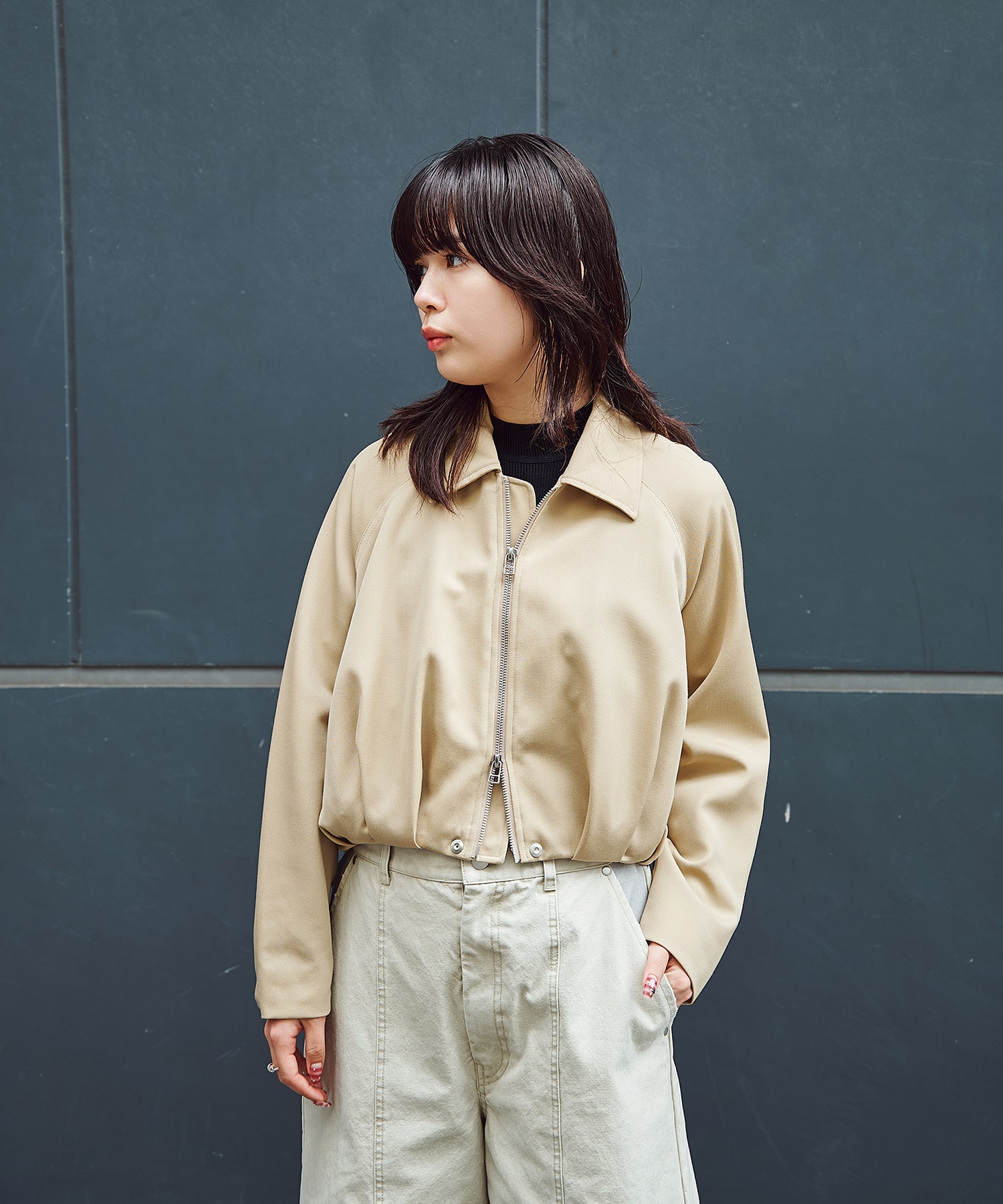 BALLOON ZIP UP JACKET