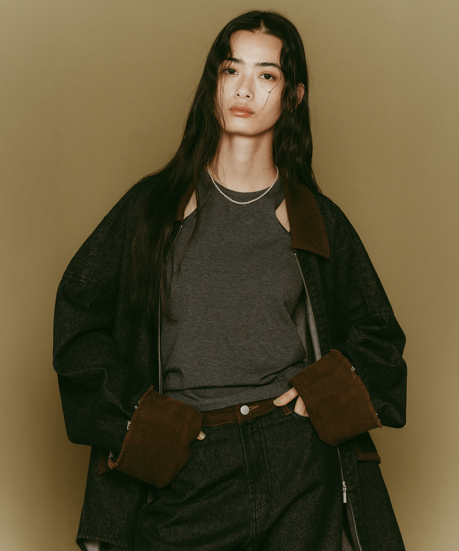 denim over shirt jacket(unisex)