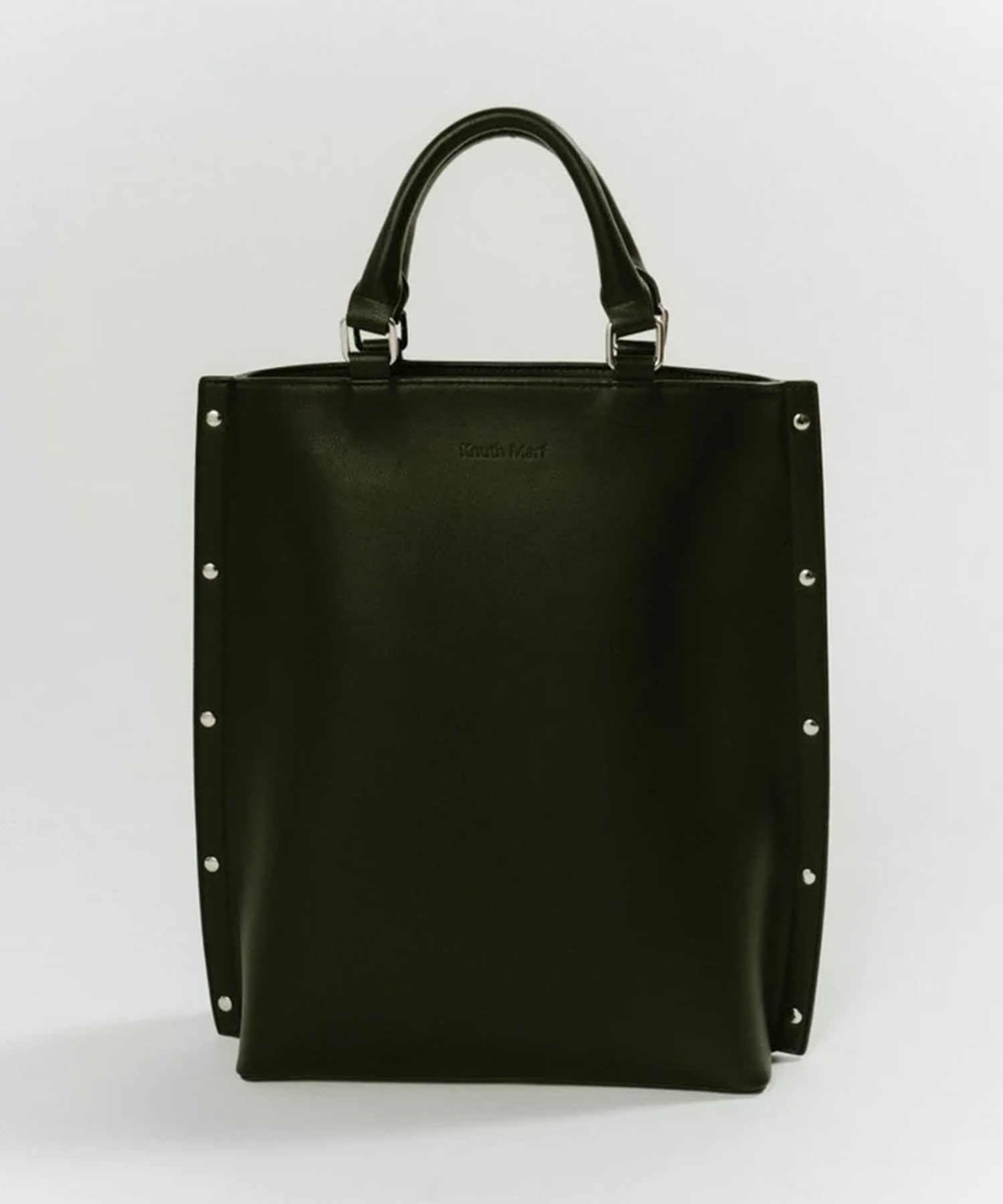 side studs leather bag