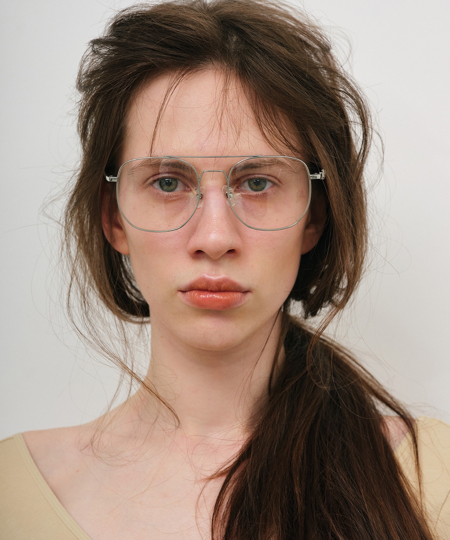 Aviator Glasses with Rhinestones & Logo