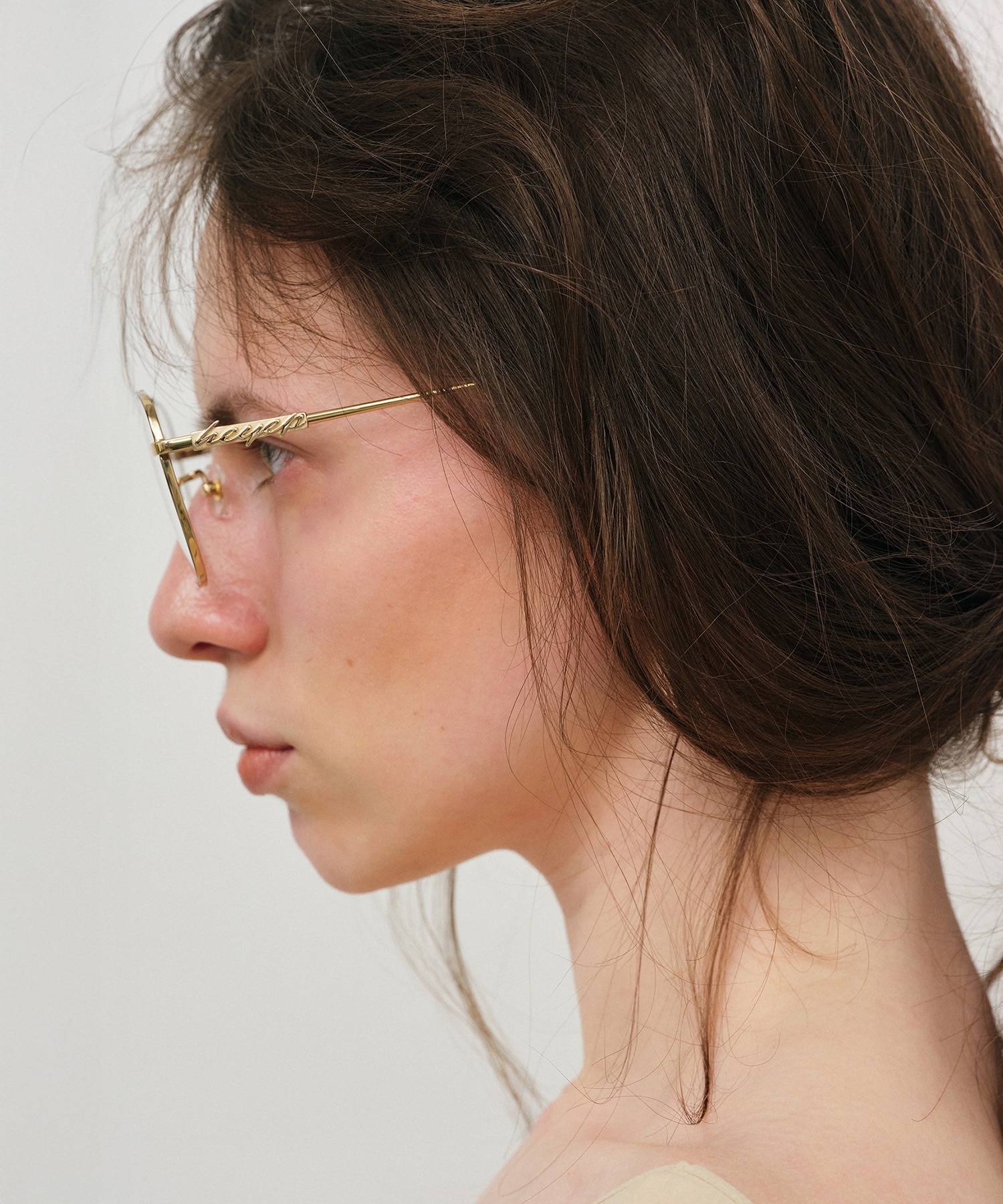 Aviator Glasses with Rhinestones & Logo