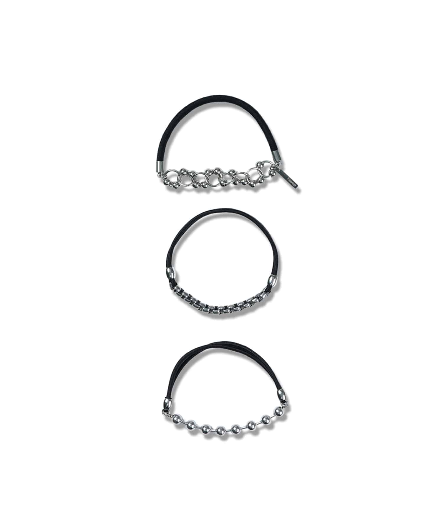 Ball Chain & Metal Hair Ties - 3-Piece Set