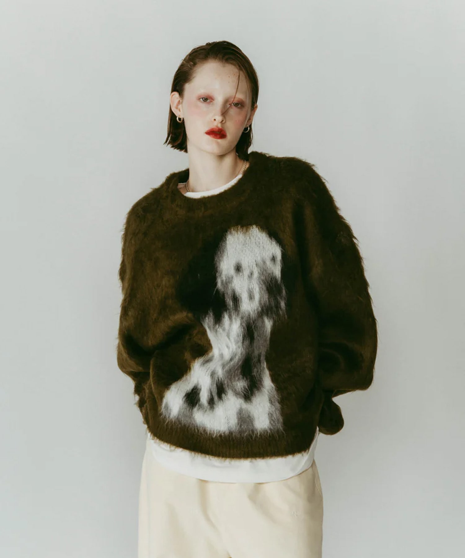 dalmatian shaggy knit(unisex)