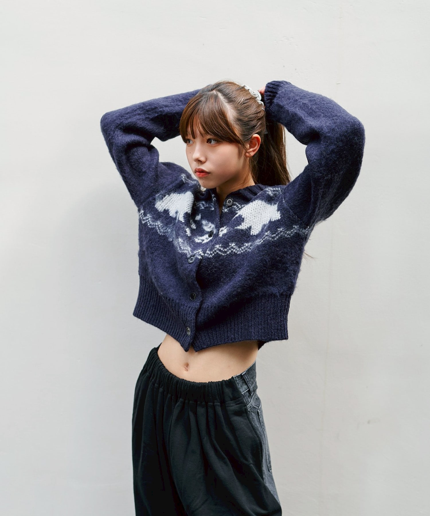 Heart Nordic Short Cardigan