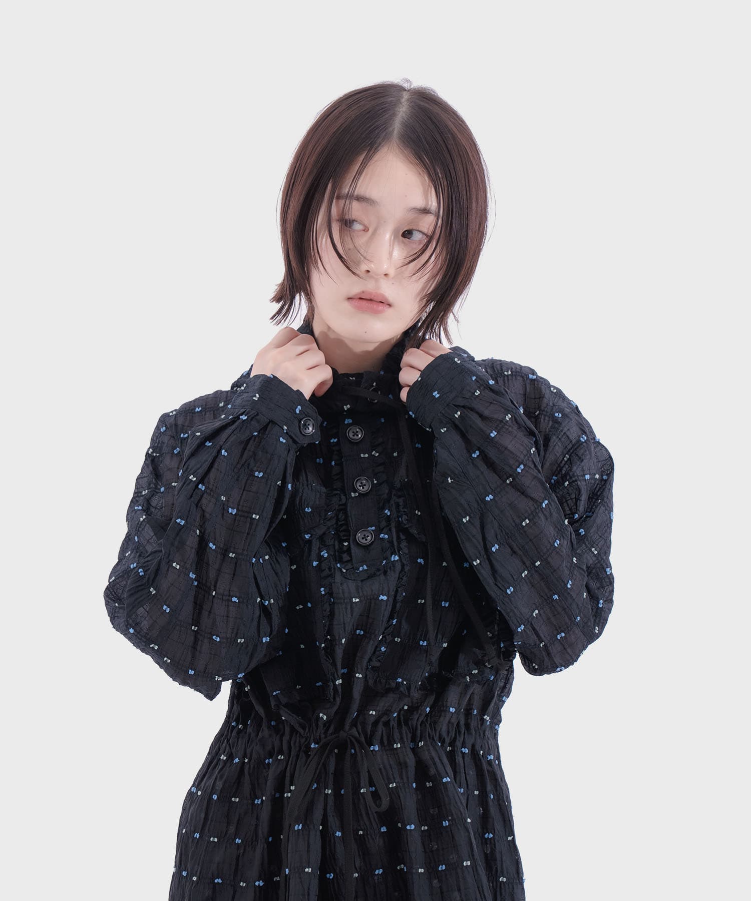 Original jacquard anorak hoodie