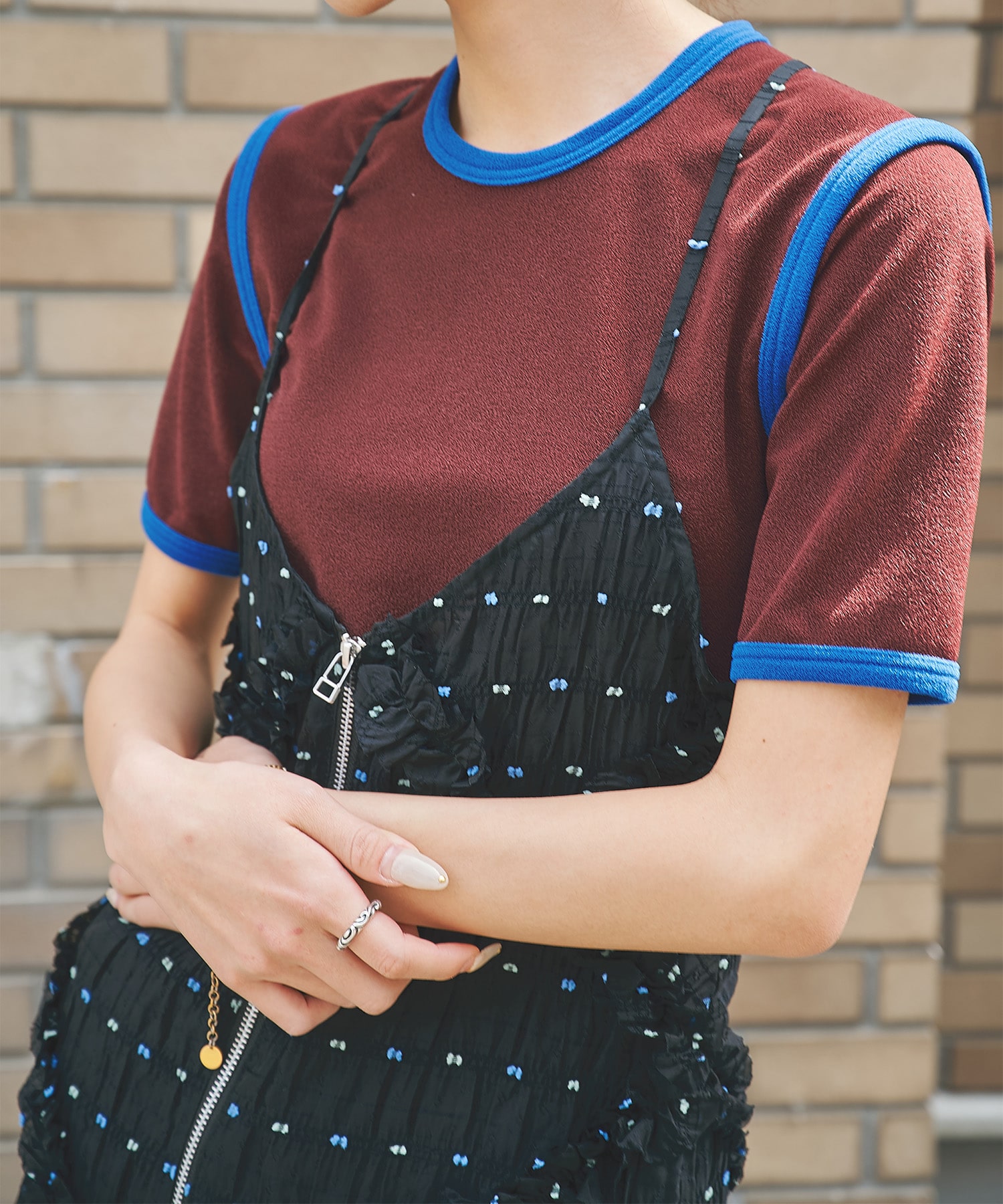 Original jacquard camisole dress