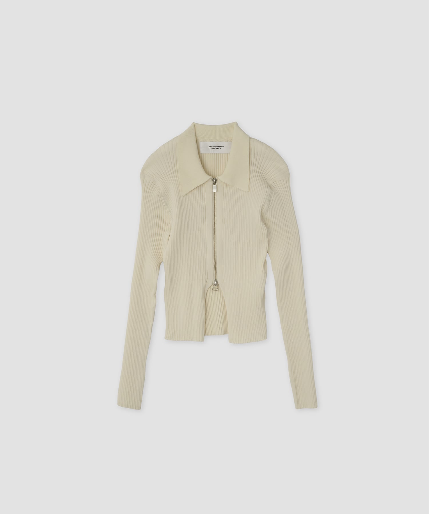 16G RIB DOUBLE ZIP CARDIGAN