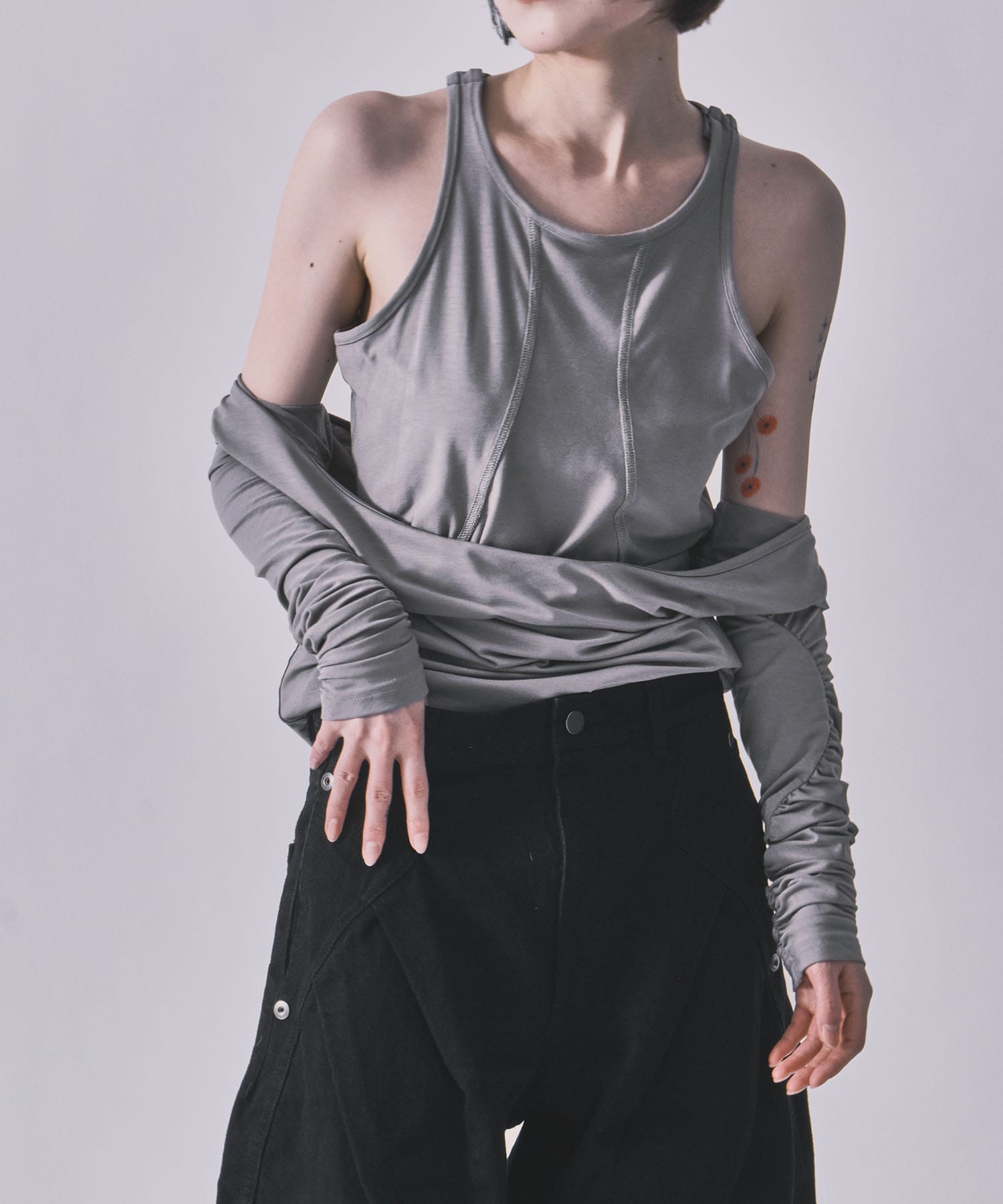 layered long sleeve top