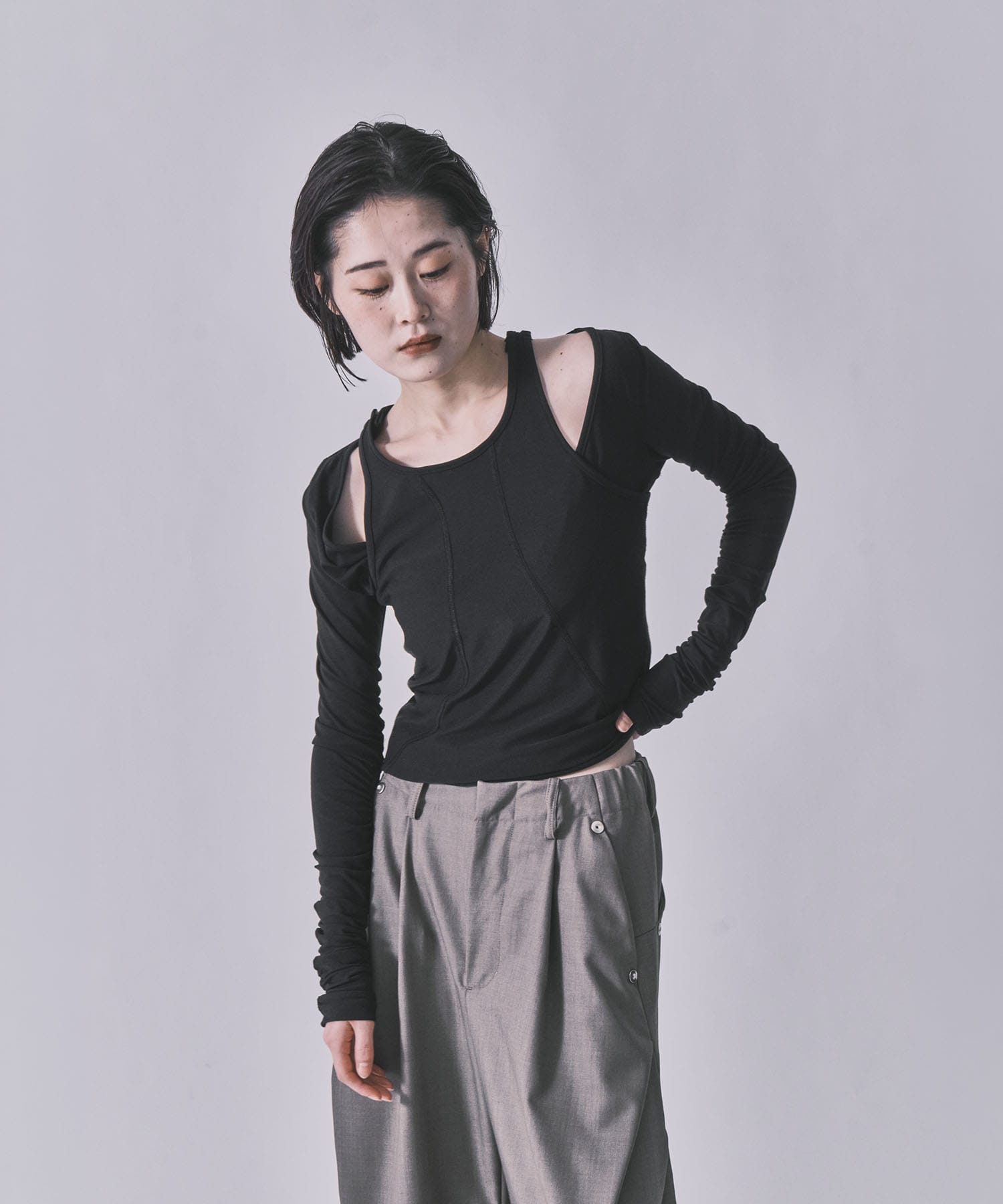 layered long sleeve top