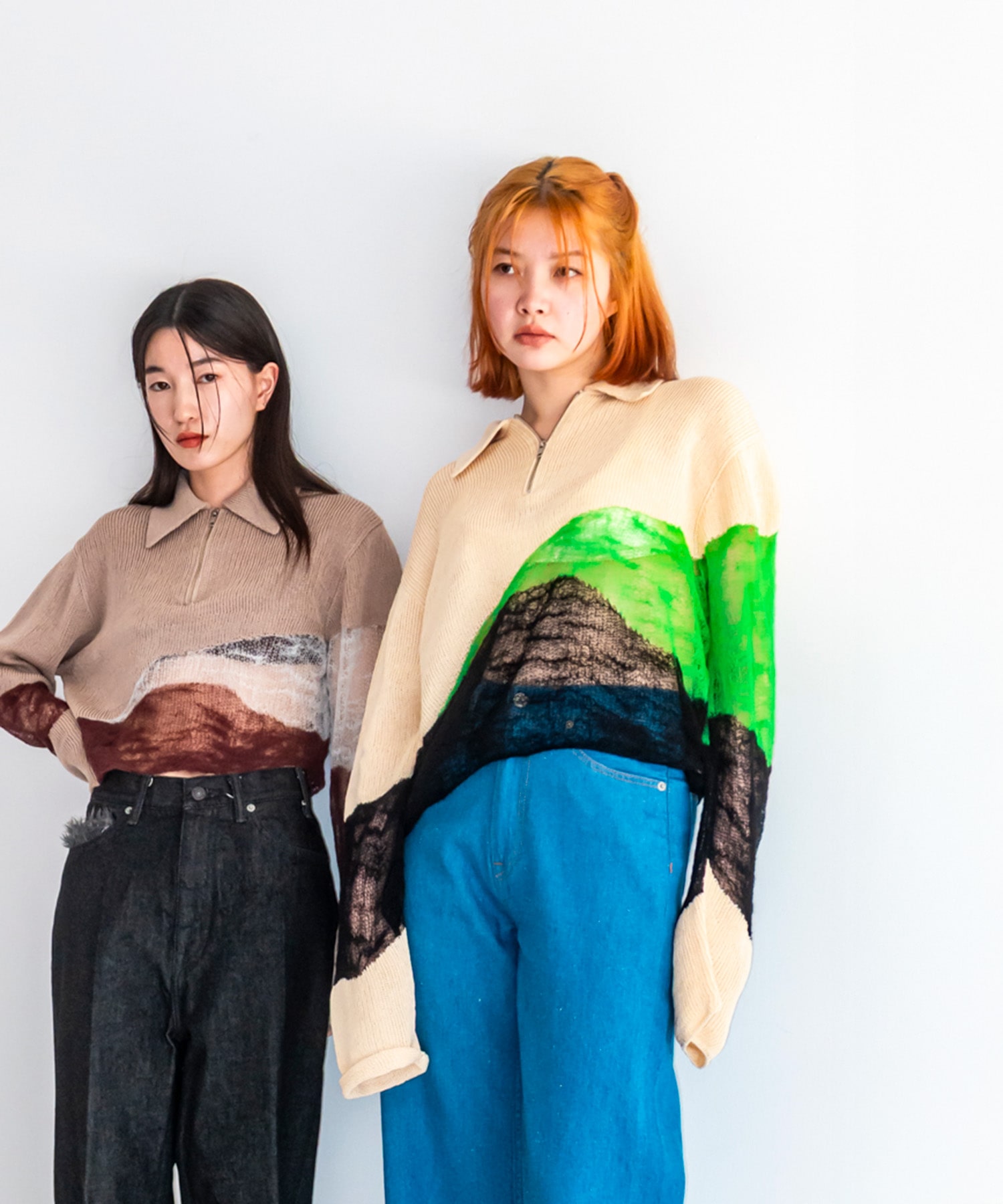 Solid & Fluid Zip-up Knit