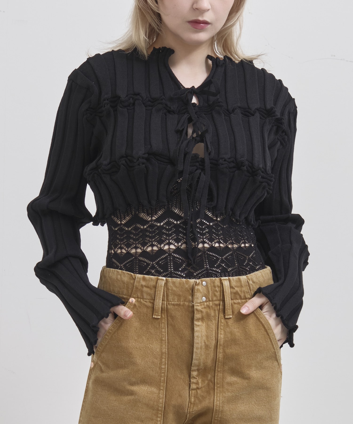 flow  short cardigan