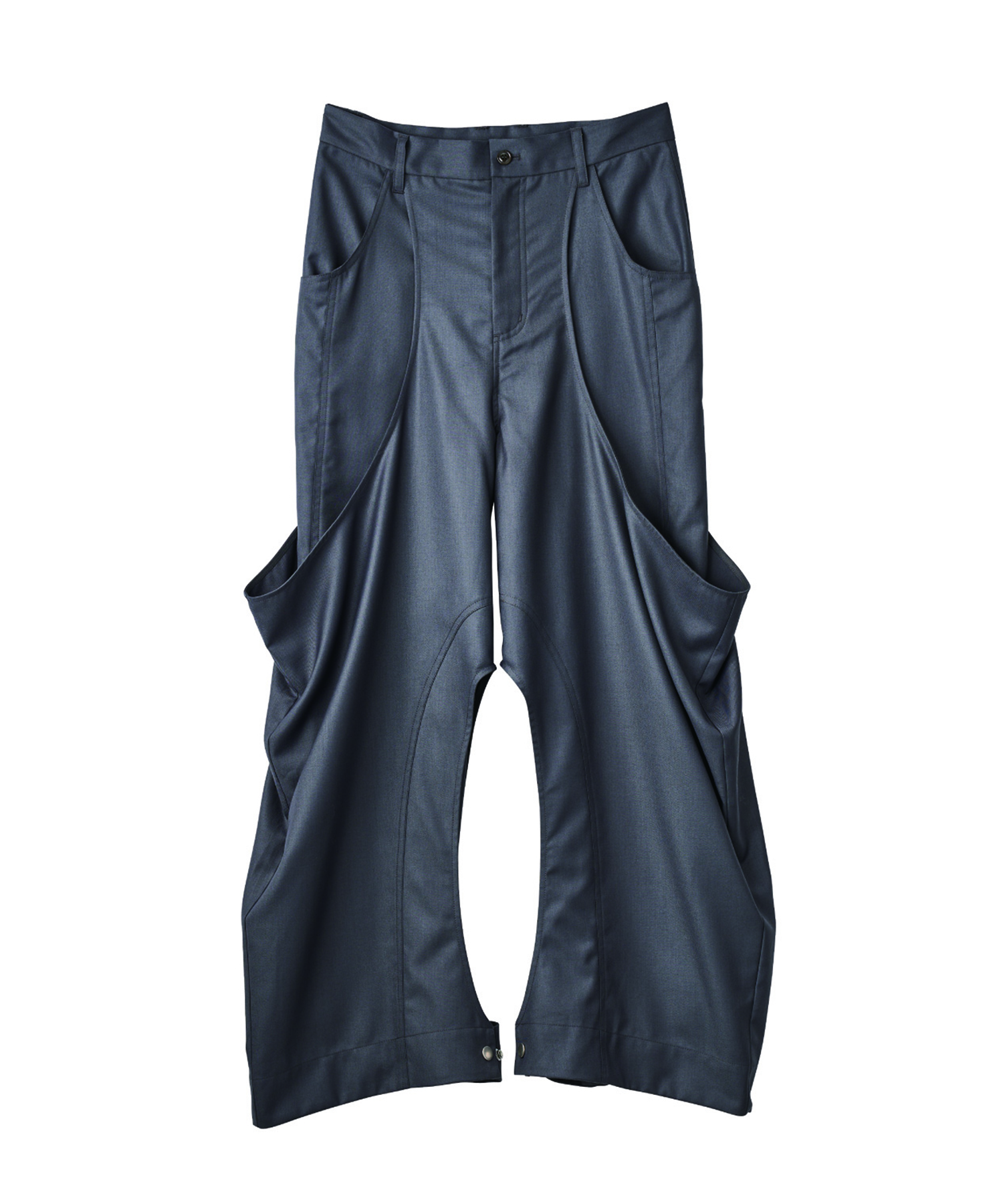 high-boot detail pants(unisex)/black