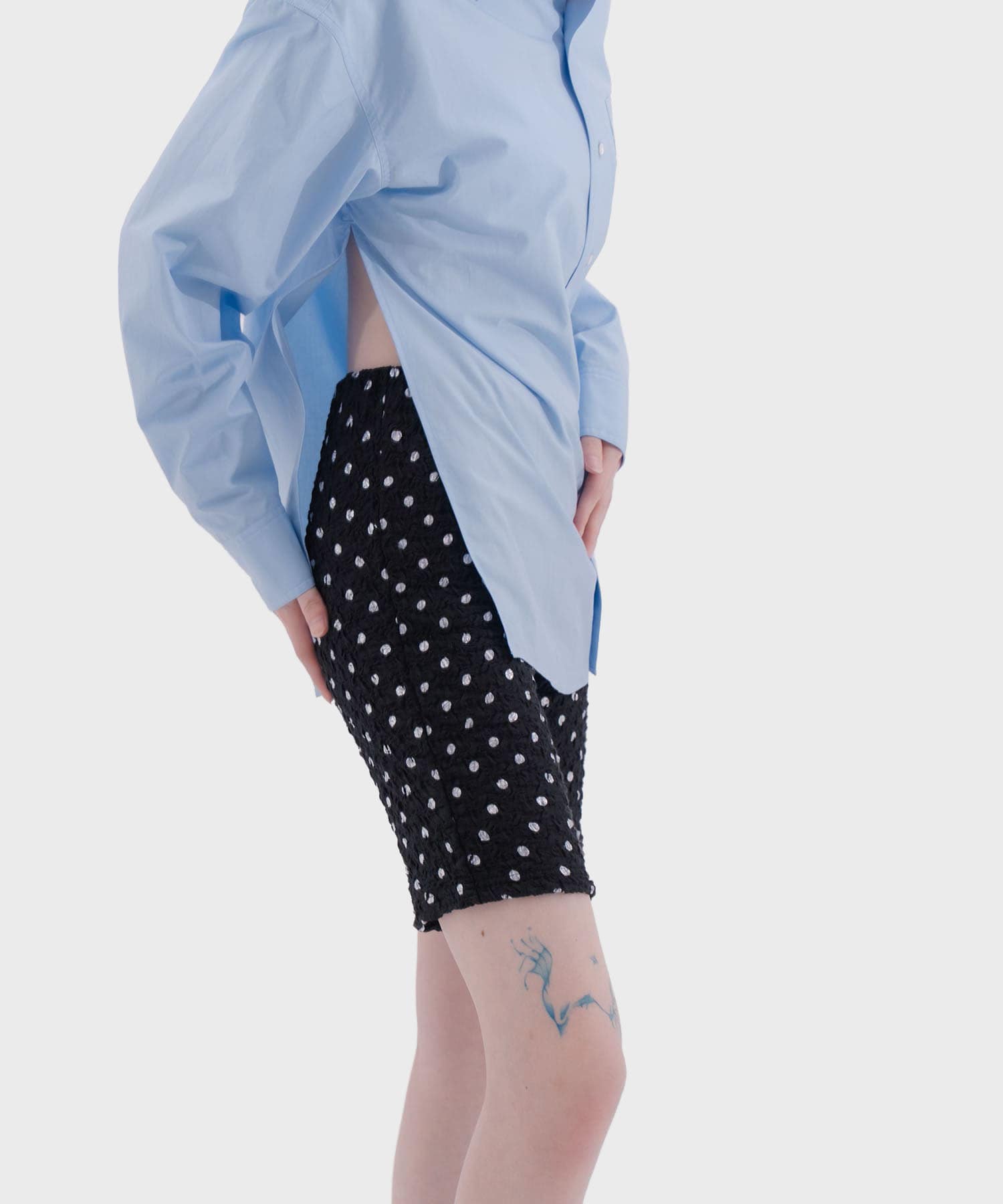 Polka dot print cycling shorts