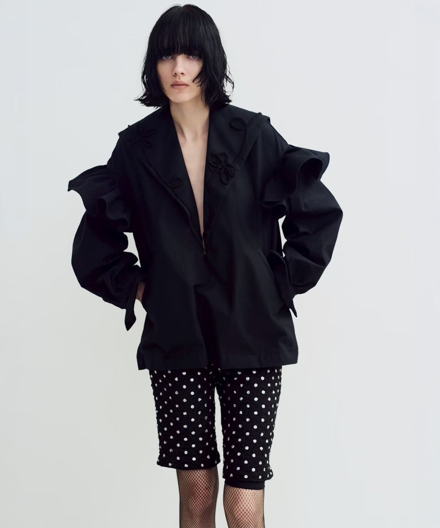 Polka dot print cycling shorts