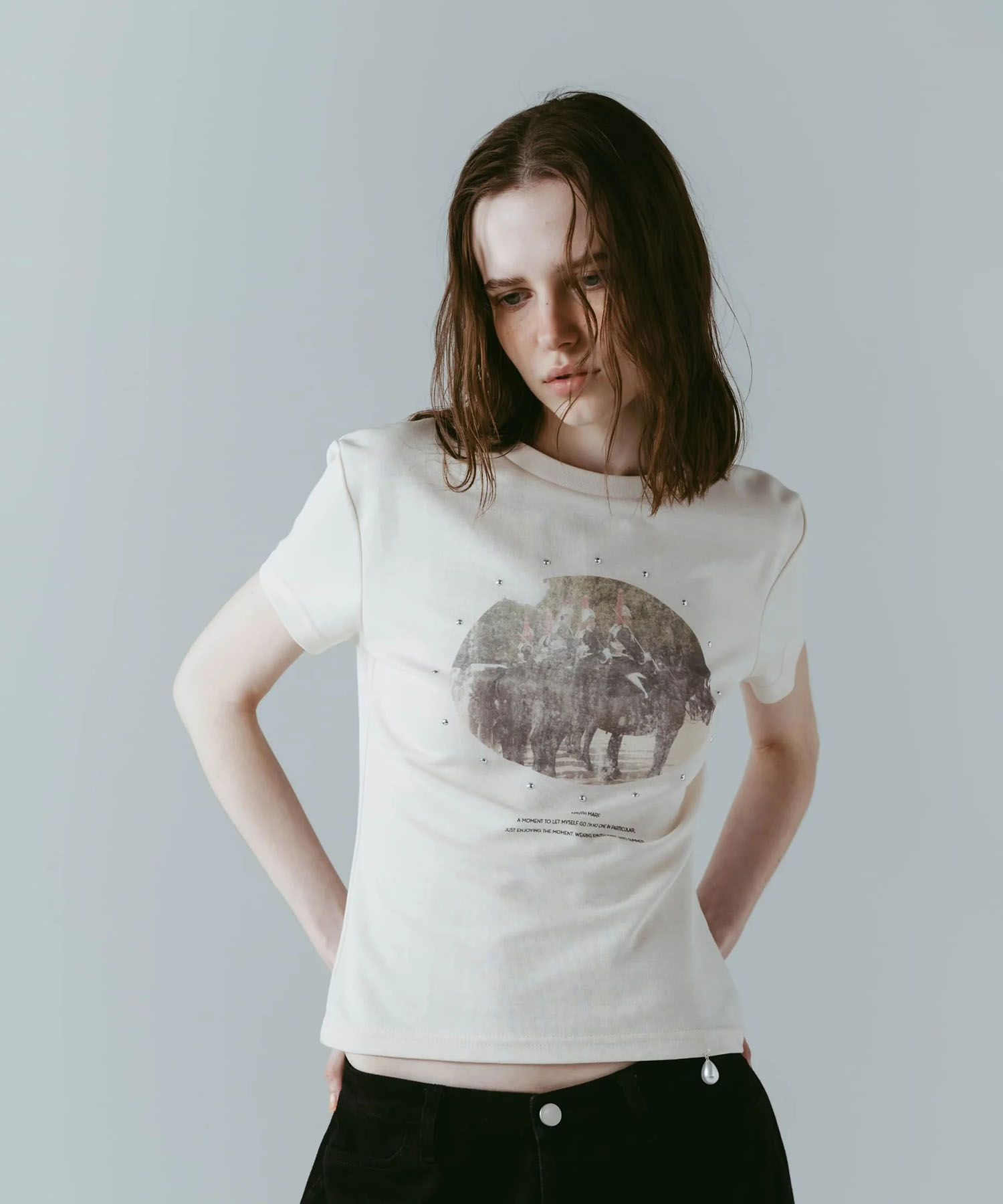 studded compact tee