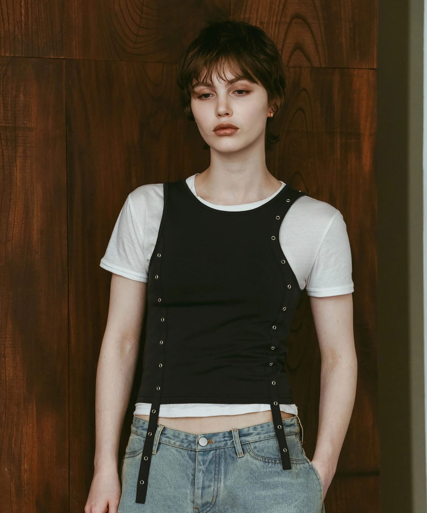 2piece layered tank tee