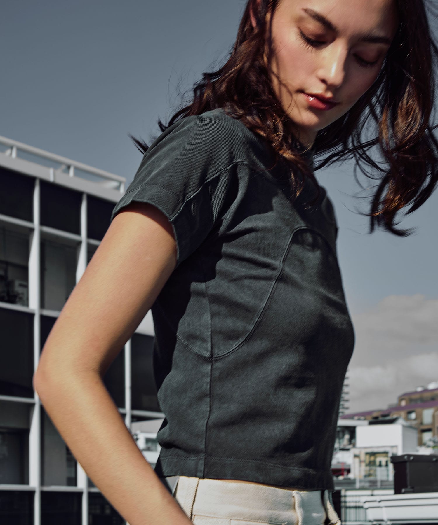 panel short sleeve tee