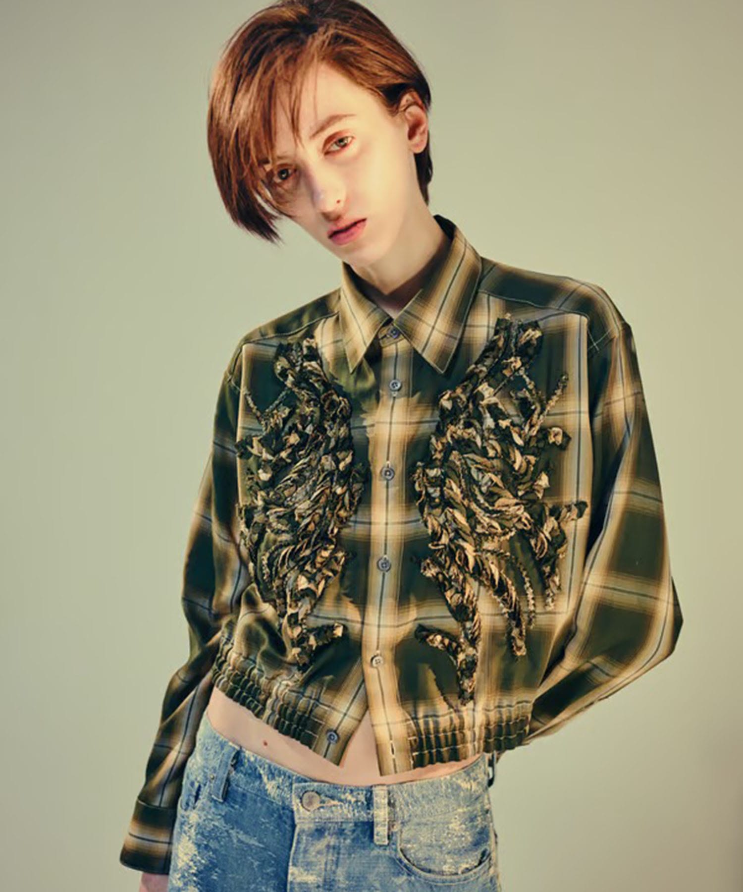 EMBROIDERED BLOUSON SHIRT
