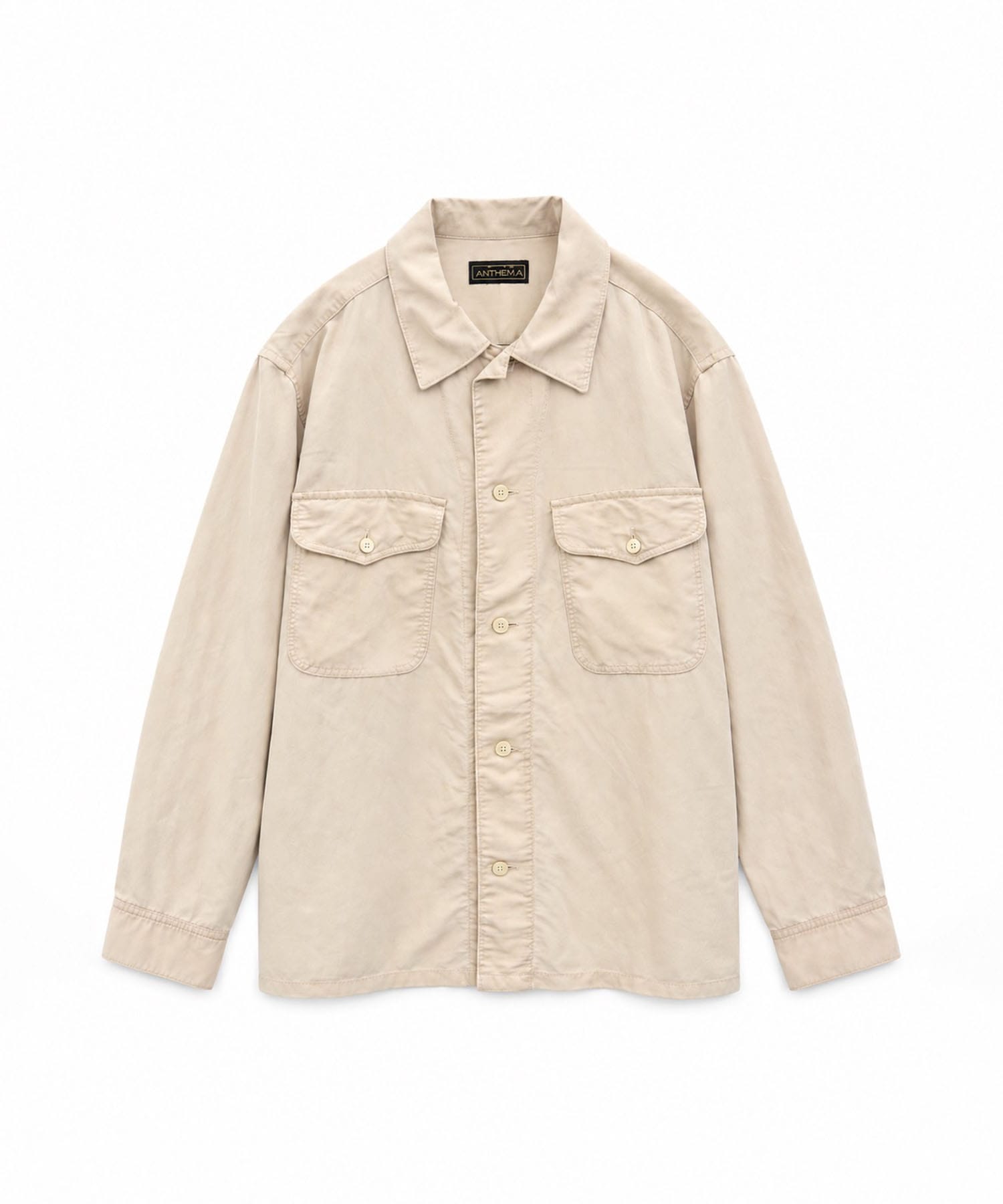 POWDERY FADE POPLIN OPEN COLLAR SHIRTS