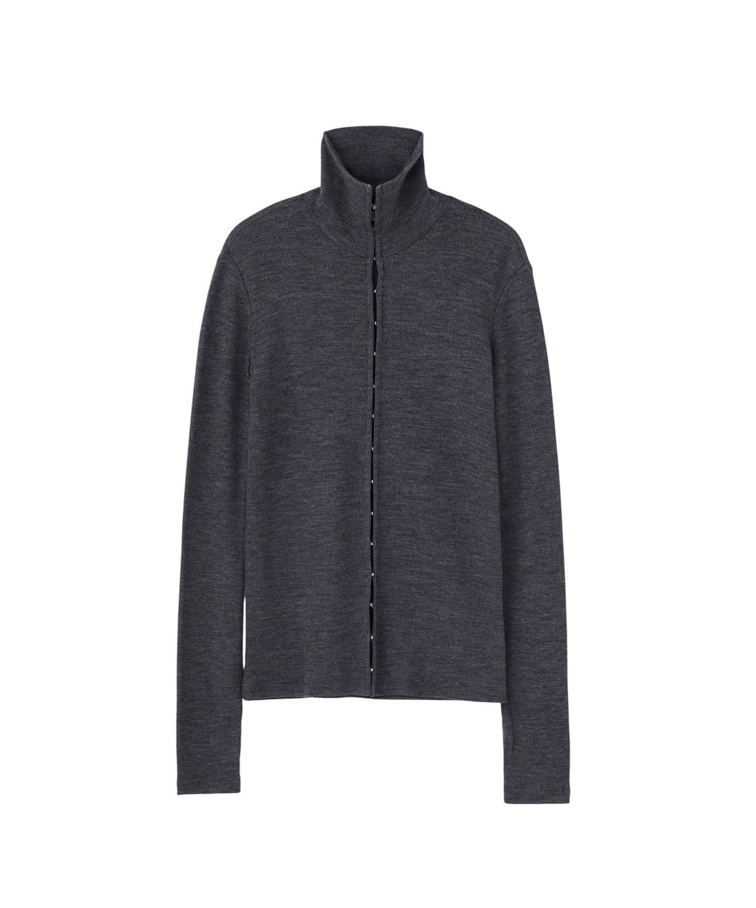 WOOL JERSEY HI NECK TOP