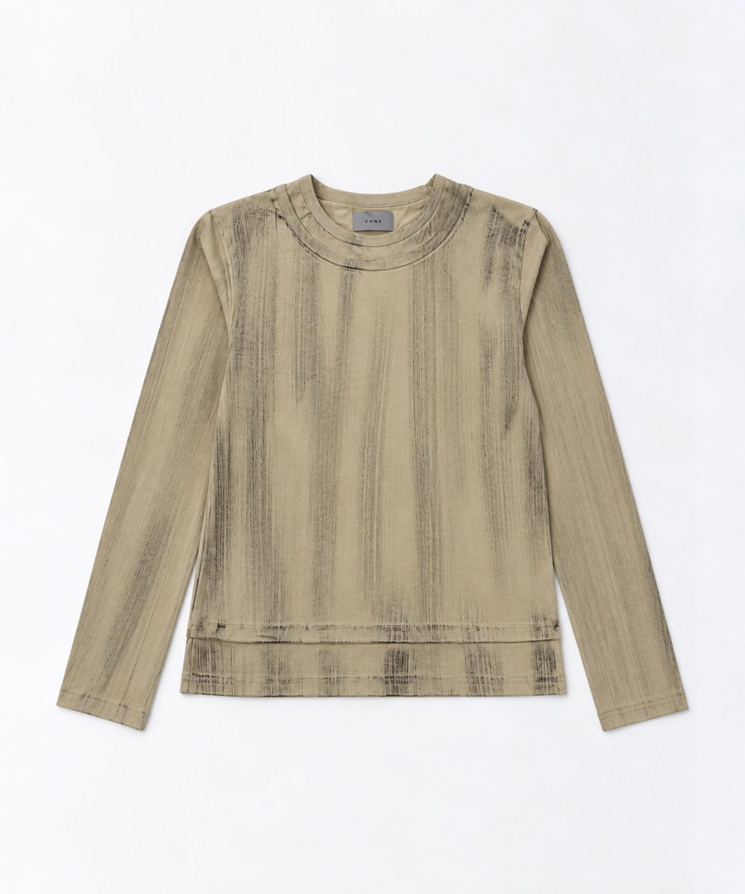 hand paint layered long sleeve tee
