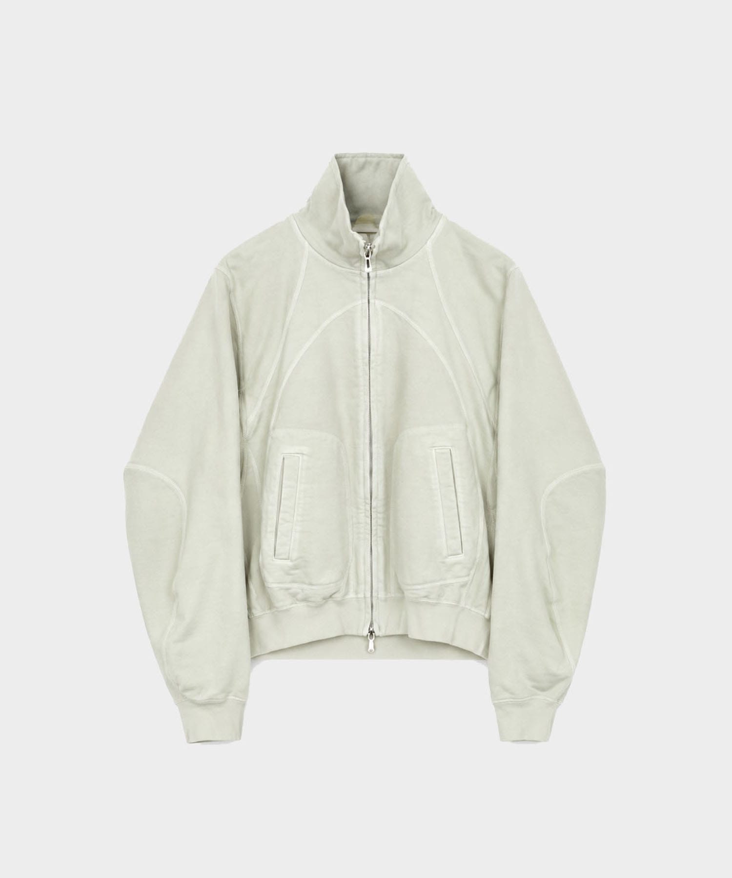 PANELED ZIP UP SWEAT SHIRT